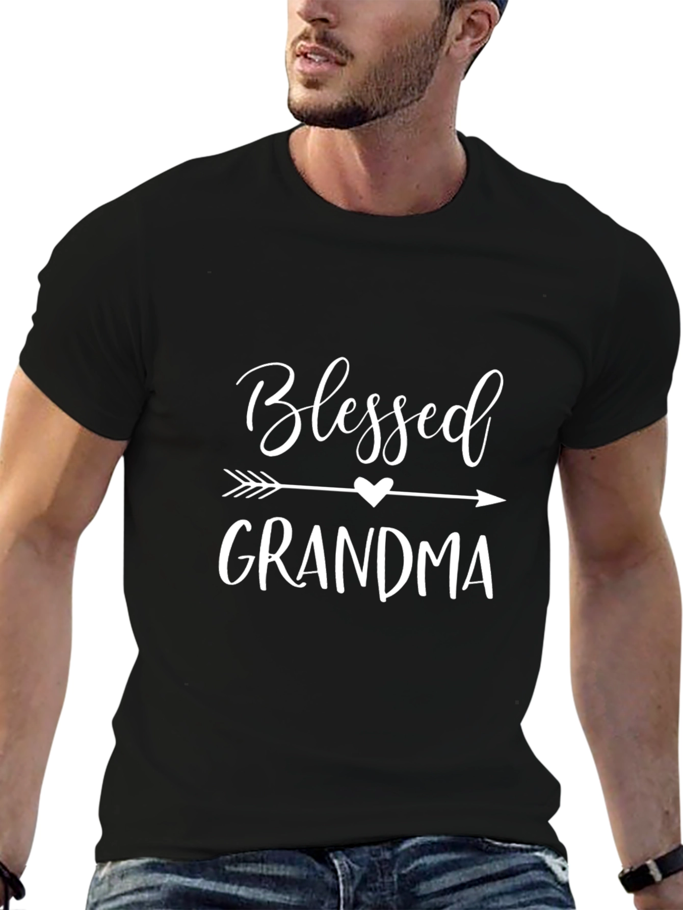 Blessed Grandma Graphic Tee - Black