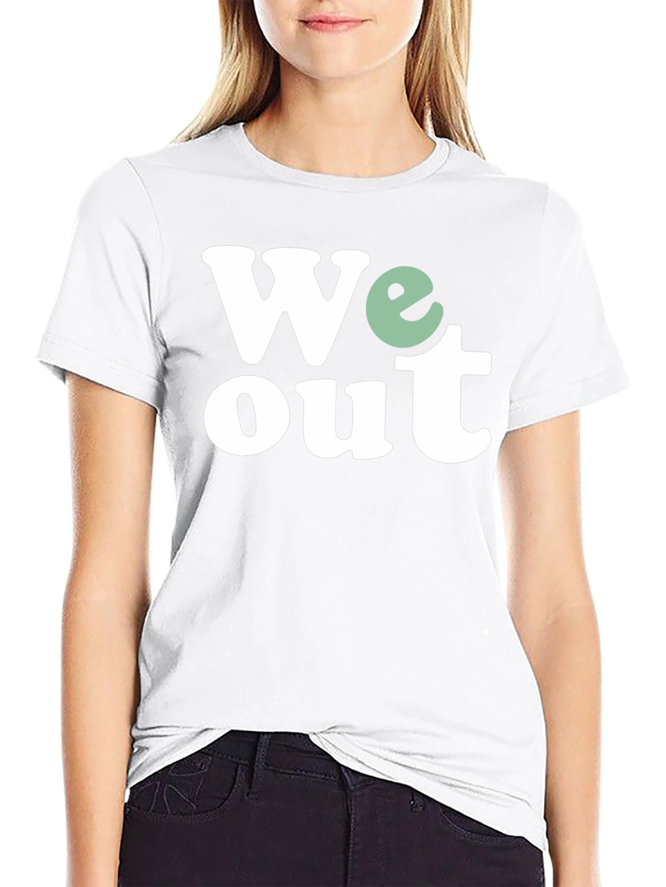 We Out T-Shirt - Black Casual Trendy