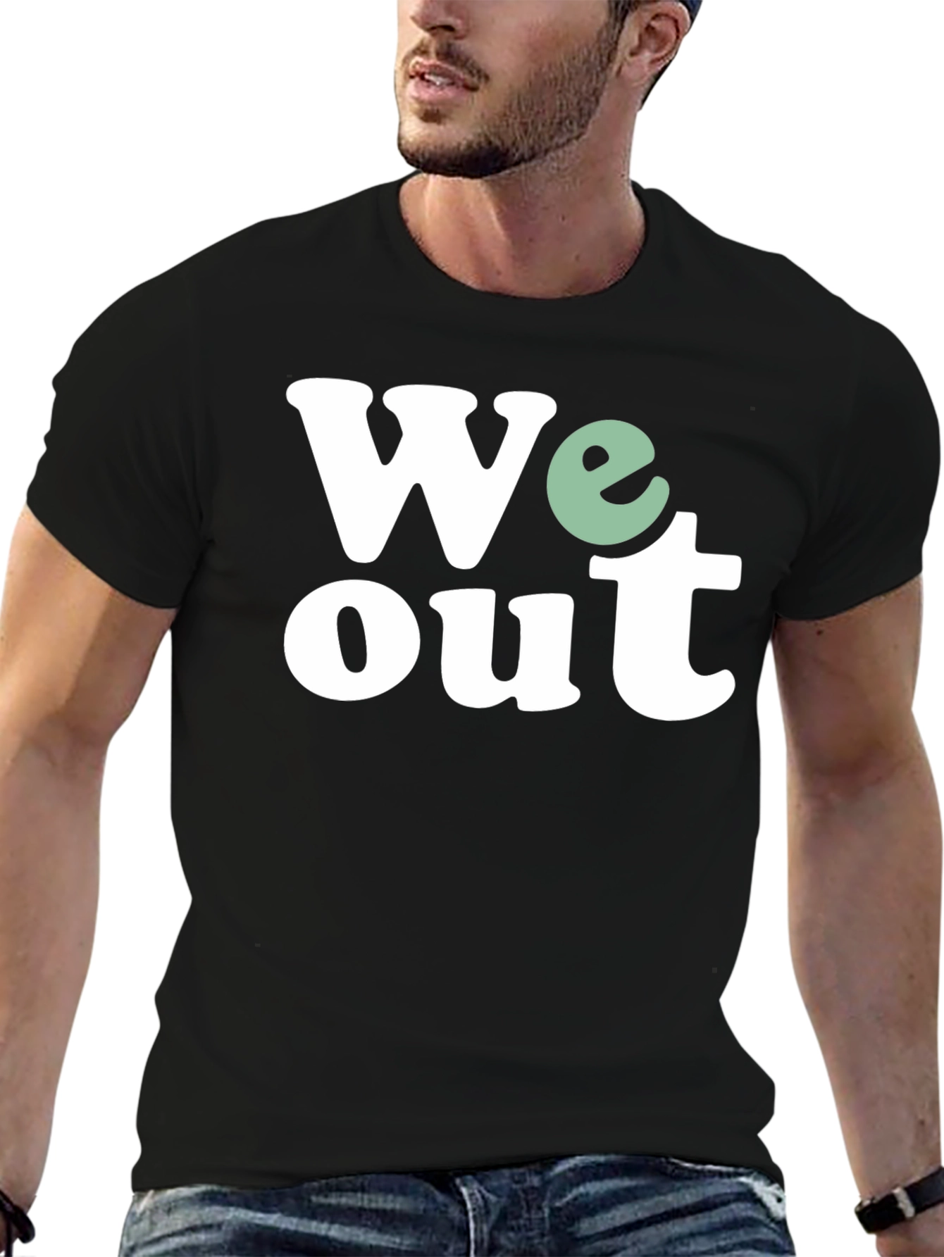 We Out T-Shirt - Black Casual Trendy
