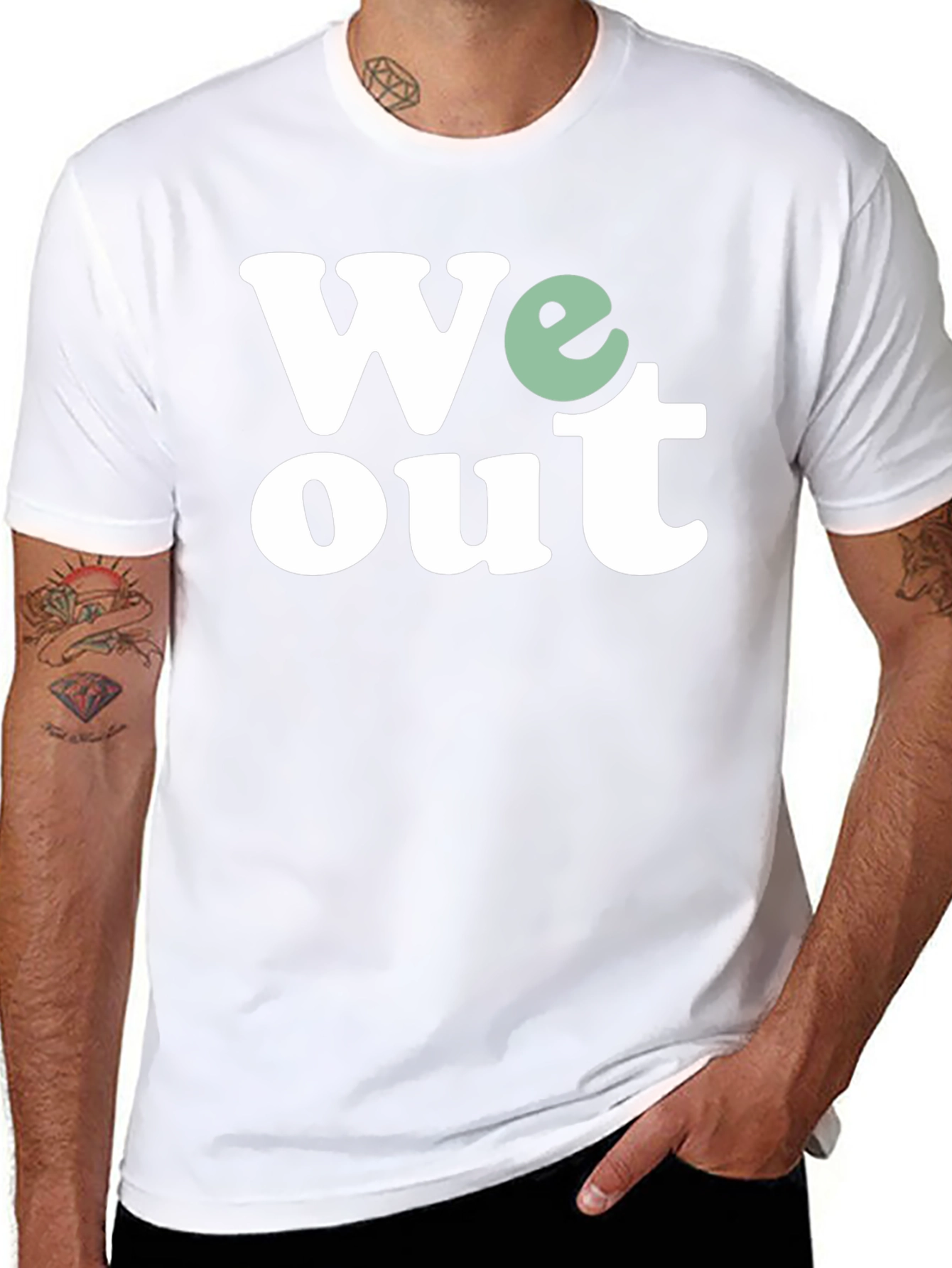 We Out T-Shirt - Black Casual Trendy