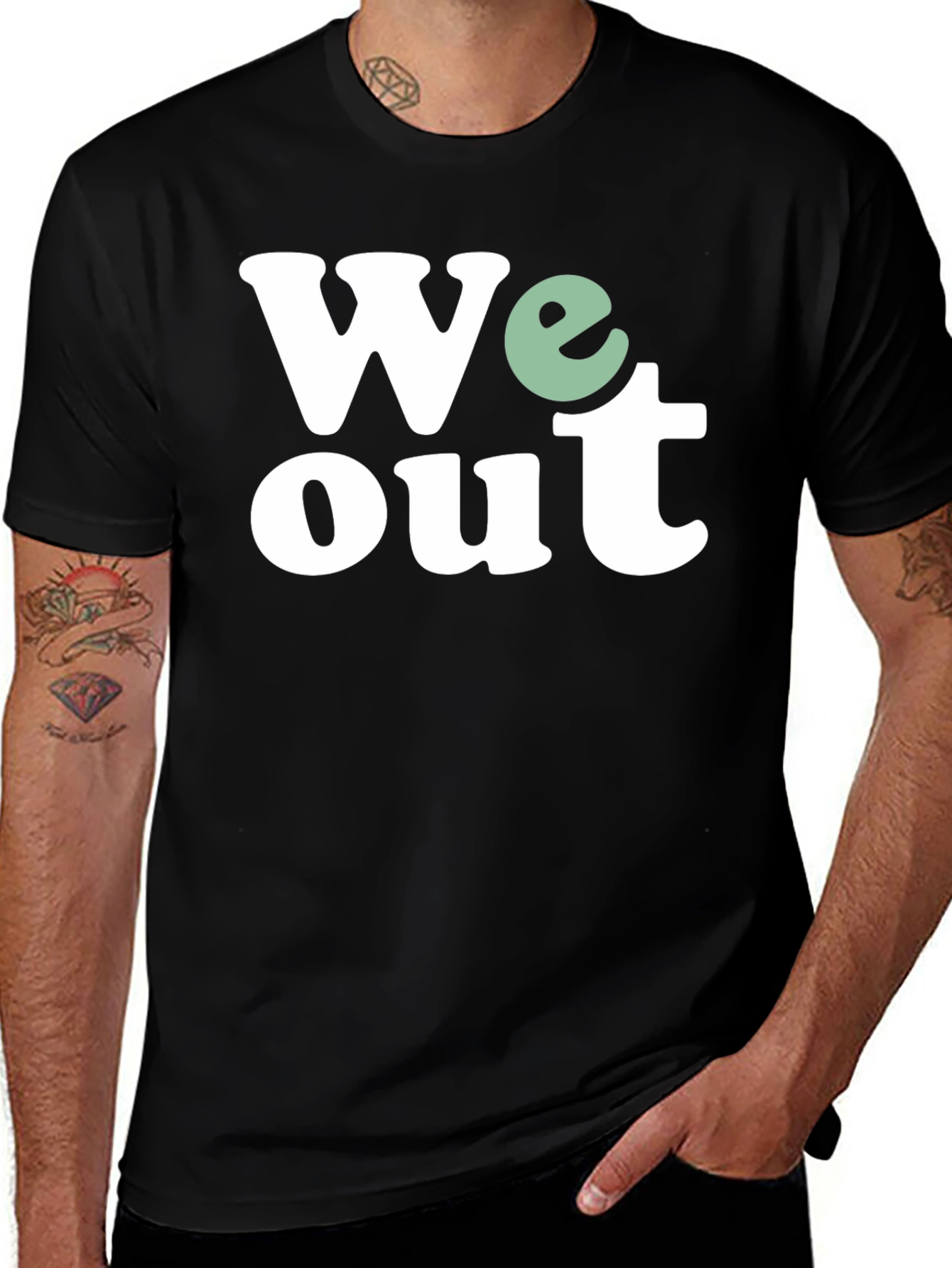 We Out T-Shirt - Black Casual Trendy