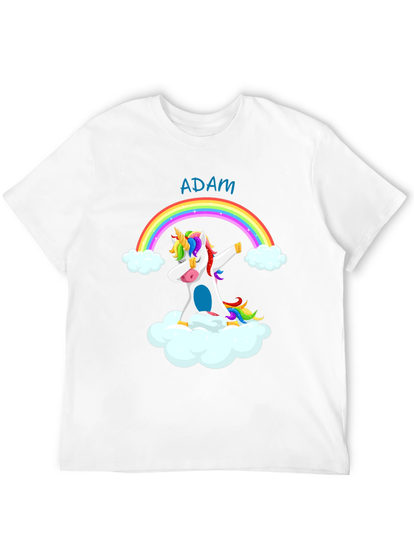 Adam Unicorn Rainbow Dabbing T-Shirt