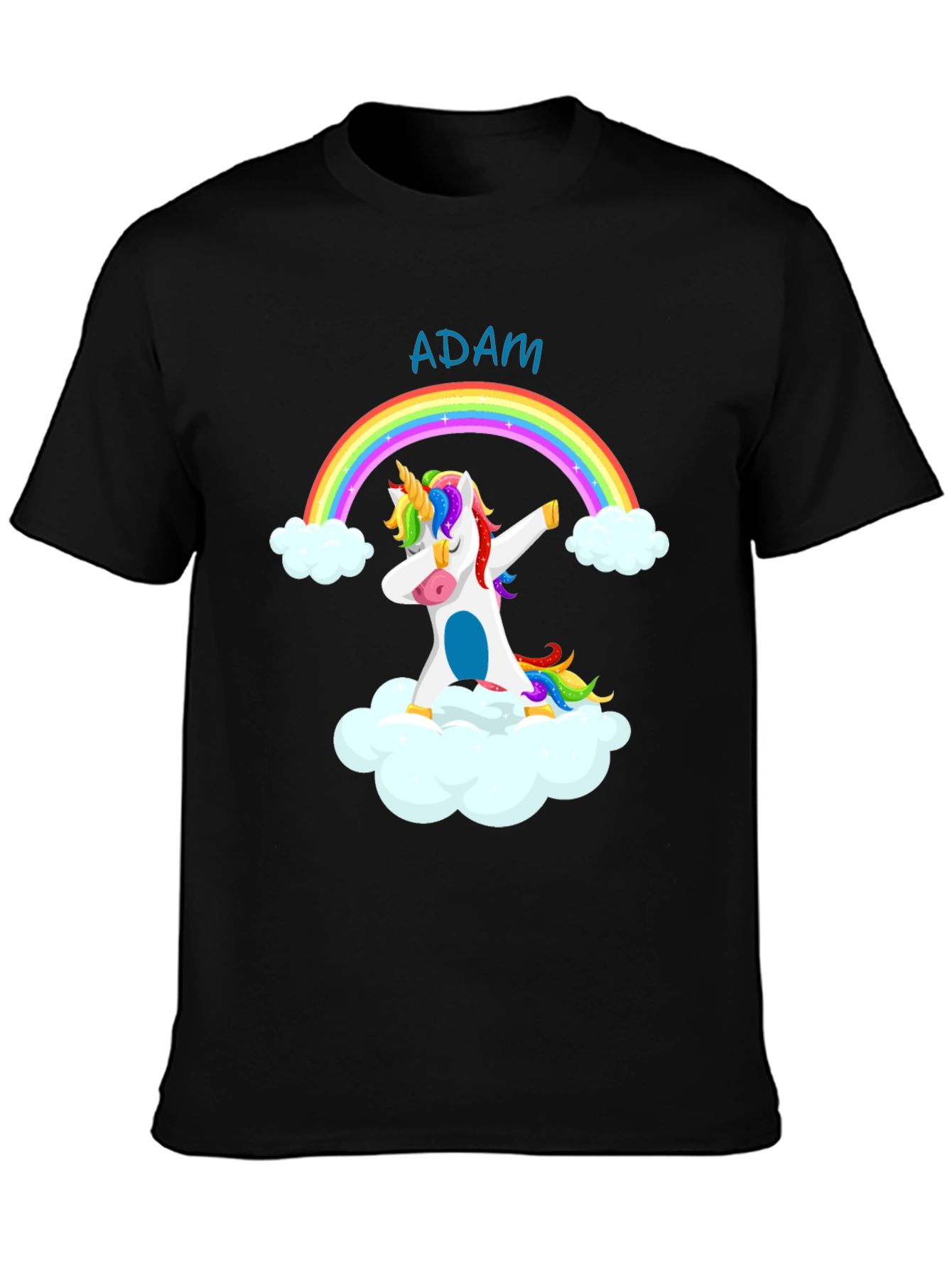 Adam Unicorn Rainbow Dabbing T-Shirt