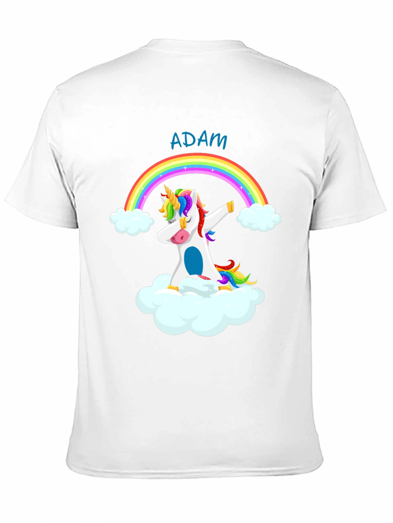 Adam Unicorn Rainbow Dabbing T-Shirt