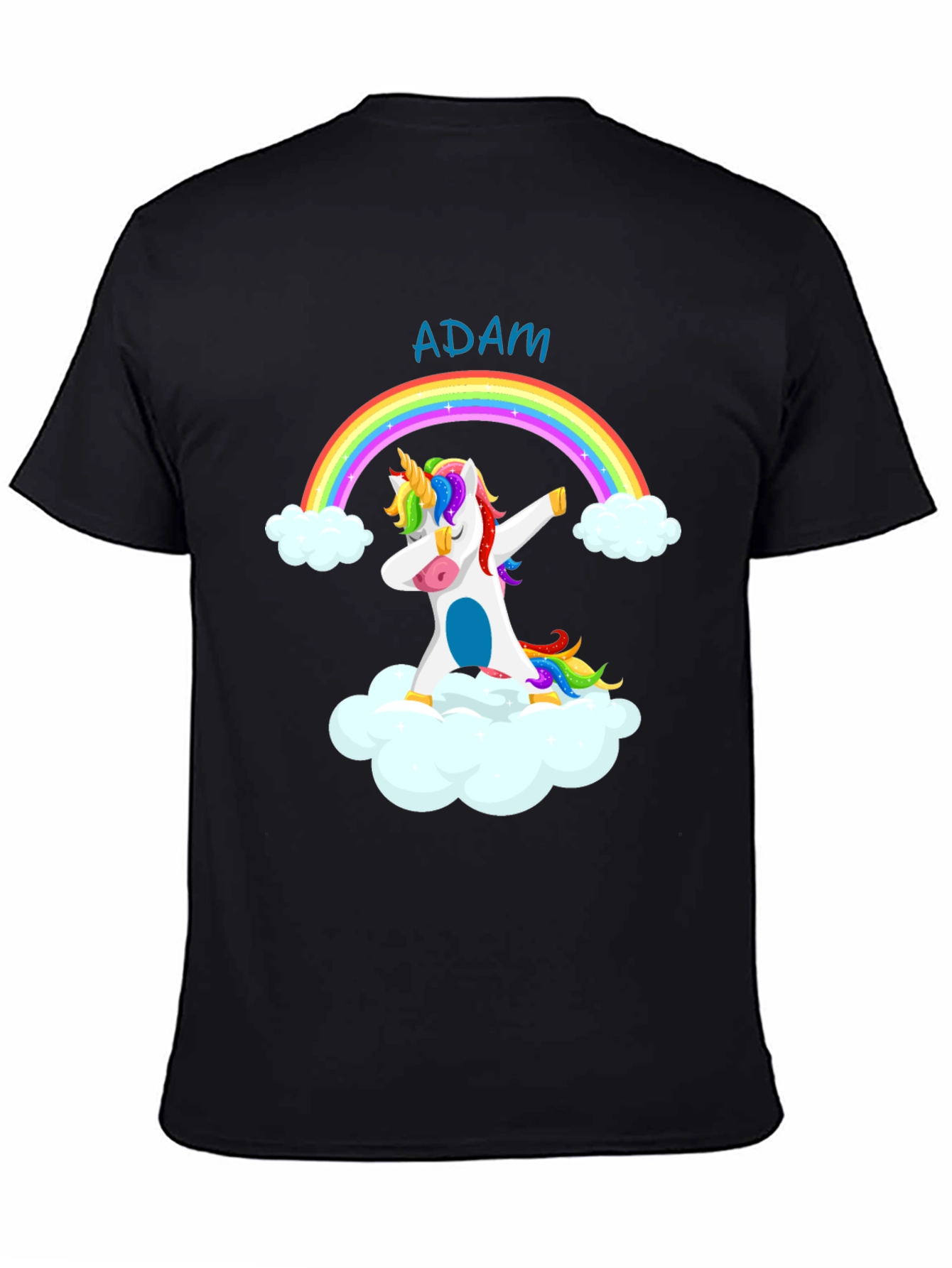 Adam Unicorn Rainbow Dabbing T-Shirt