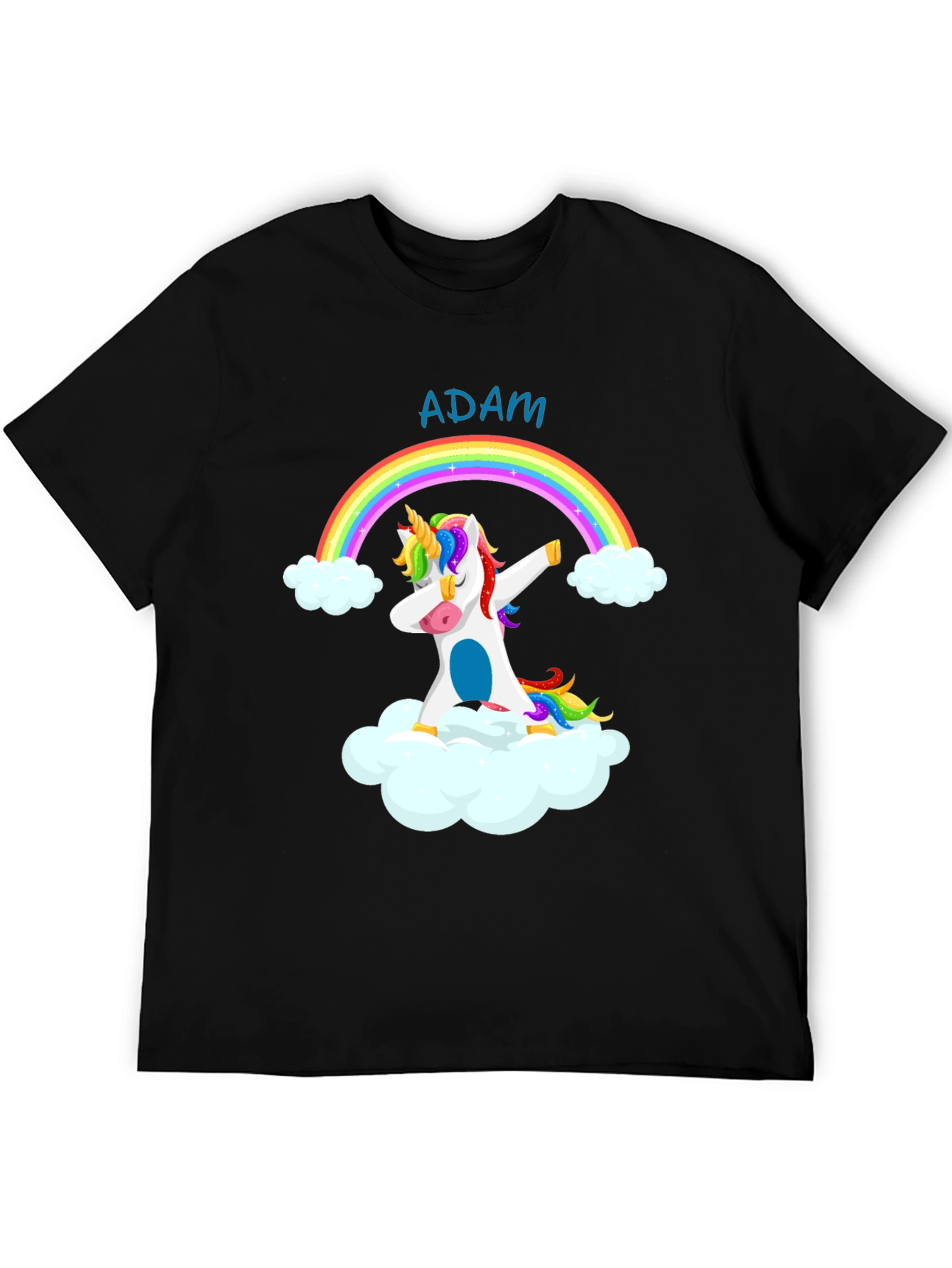 Adam Unicorn Rainbow Dabbing T-Shirt