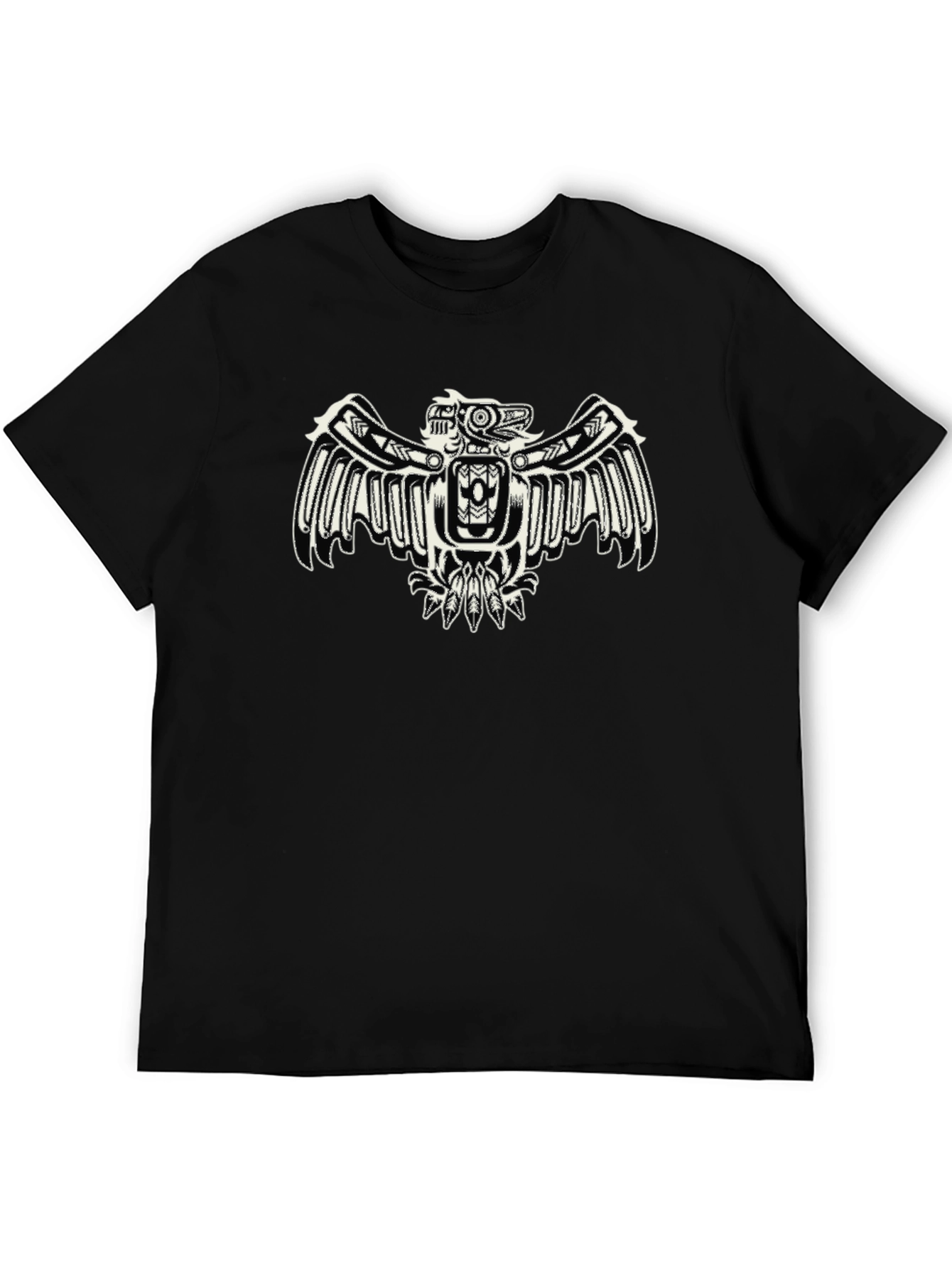 Black T-Shirt with Eagle Design