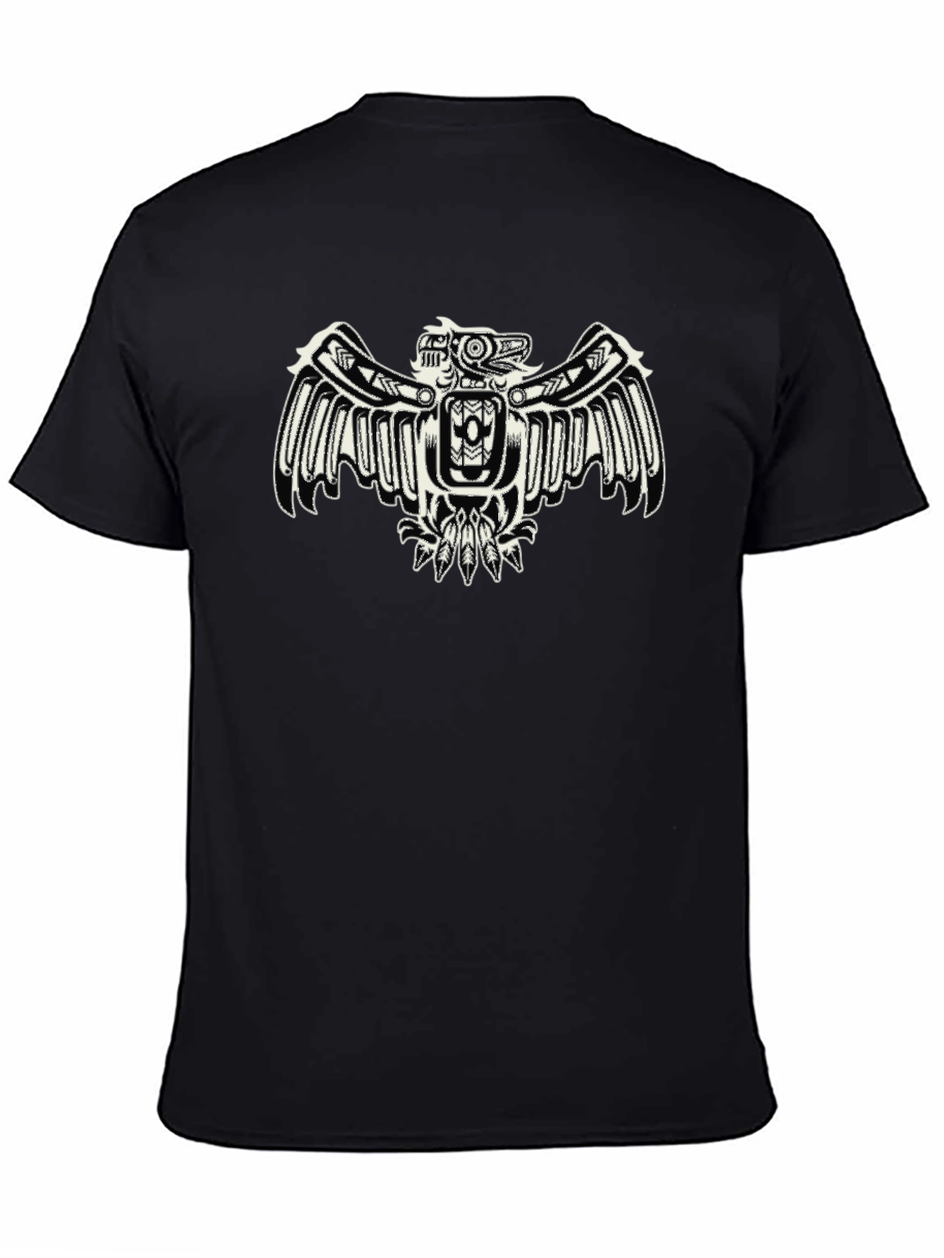Black T-Shirt with Eagle Design