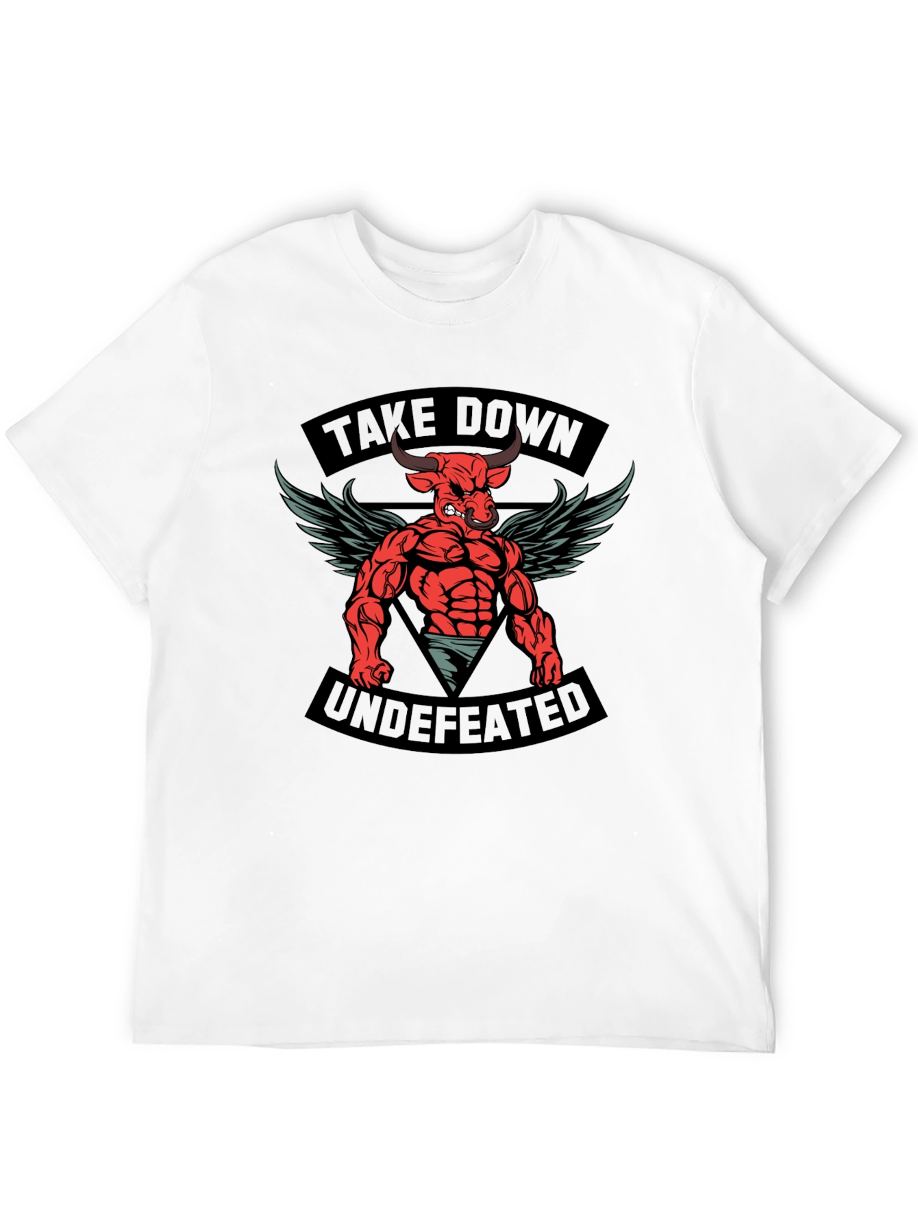 Take Down Undefeated Bull Graphic T-Shirt