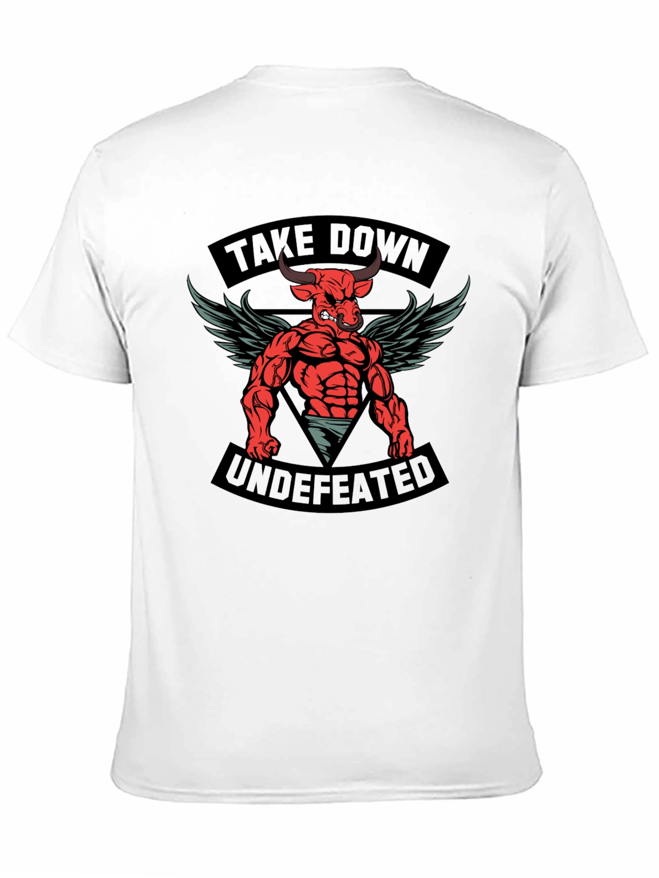 Take Down Undefeated Bull Graphic T-Shirt