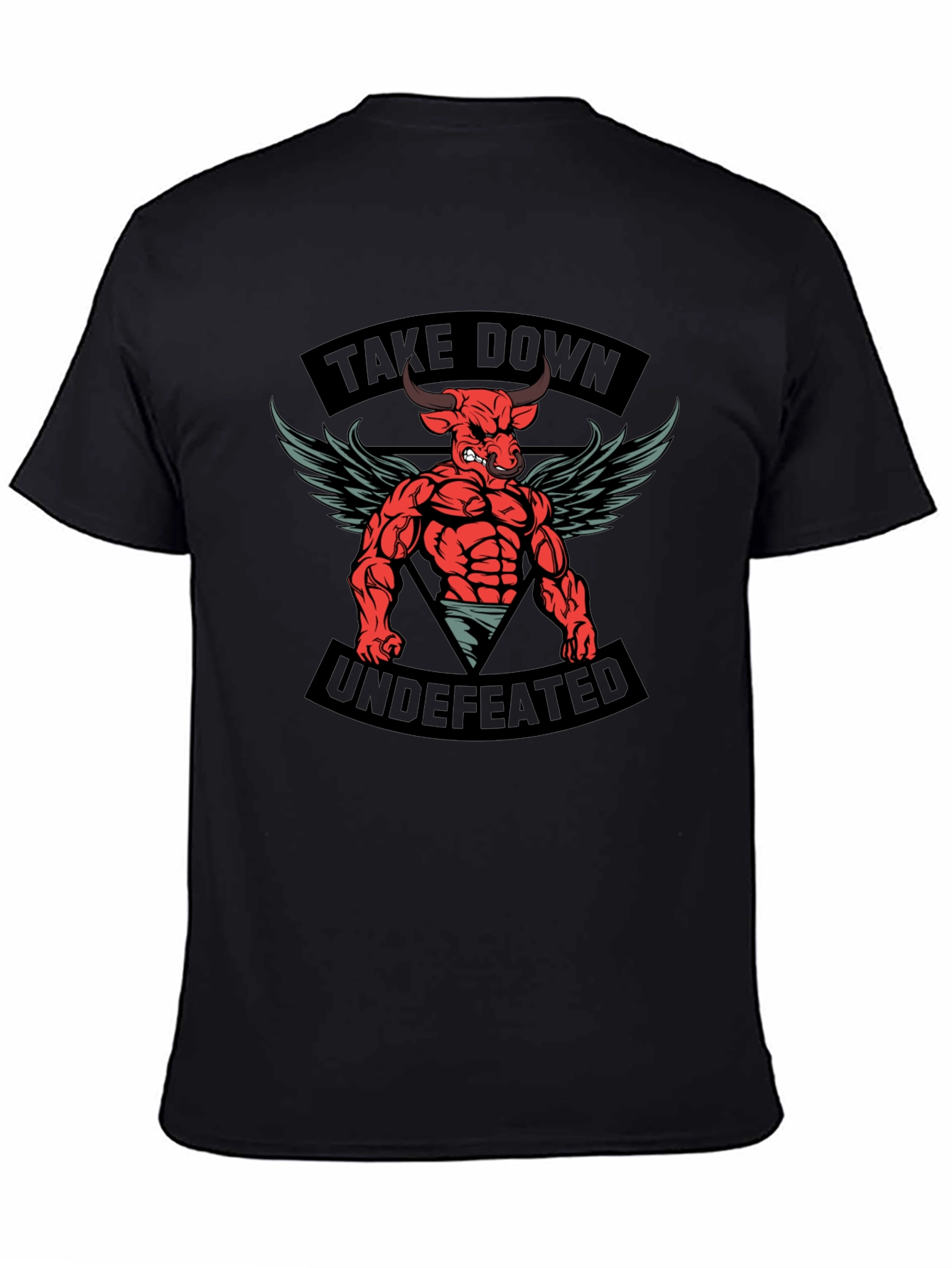 Take Down Undefeated Bull Graphic T-Shirt