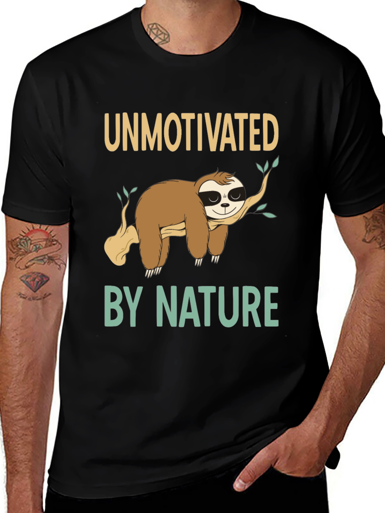 Unmotivated by Nature Sloth Graphic T-Shirt