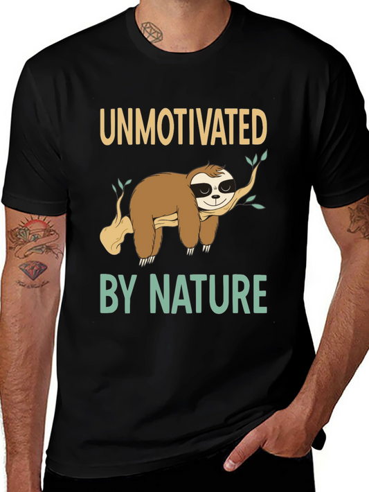 Unmotivated by Nature Sloth Graphic T-Shirt
