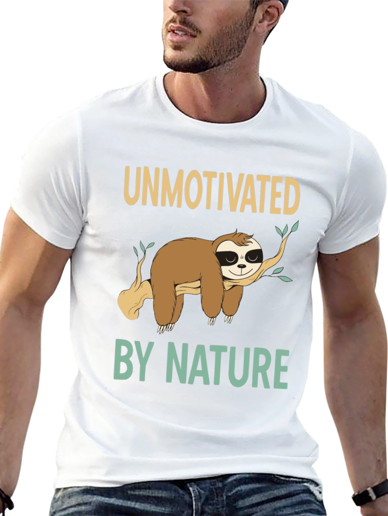 Unmotivated by Nature Sloth Graphic T-Shirt