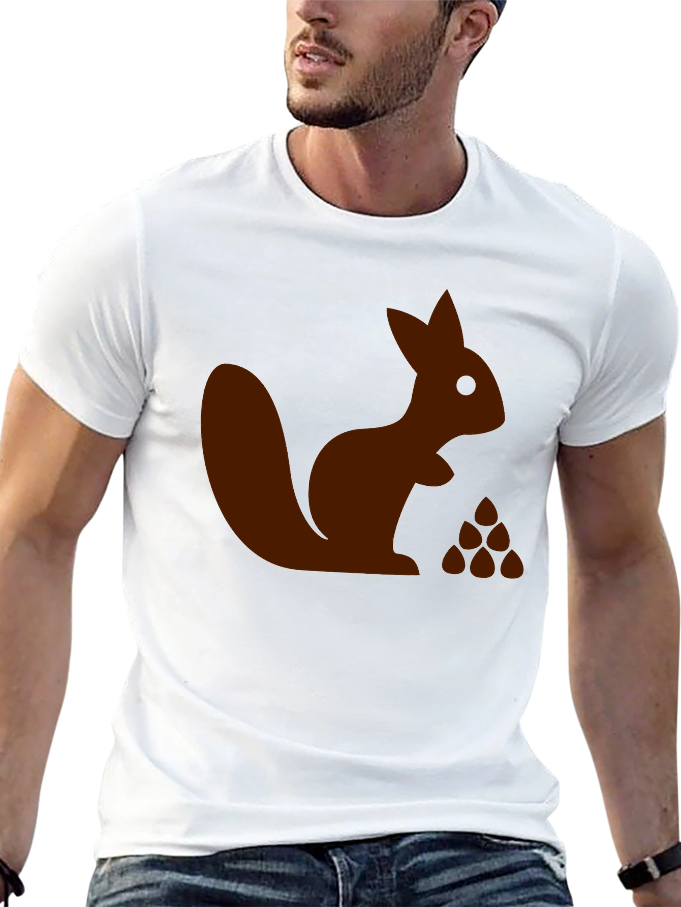 Squirrel and Nuts Graphic T-Shirt - Unisex Casual Tee