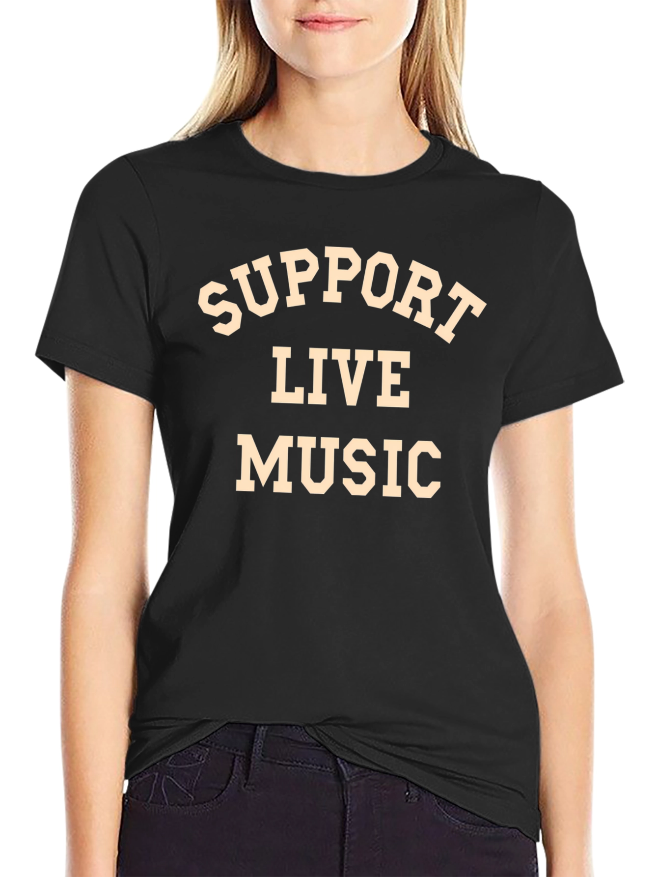 Support Live Music Black T-Shirt