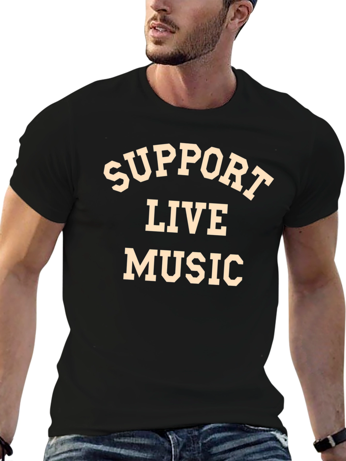 Support Live Music Black T-Shirt