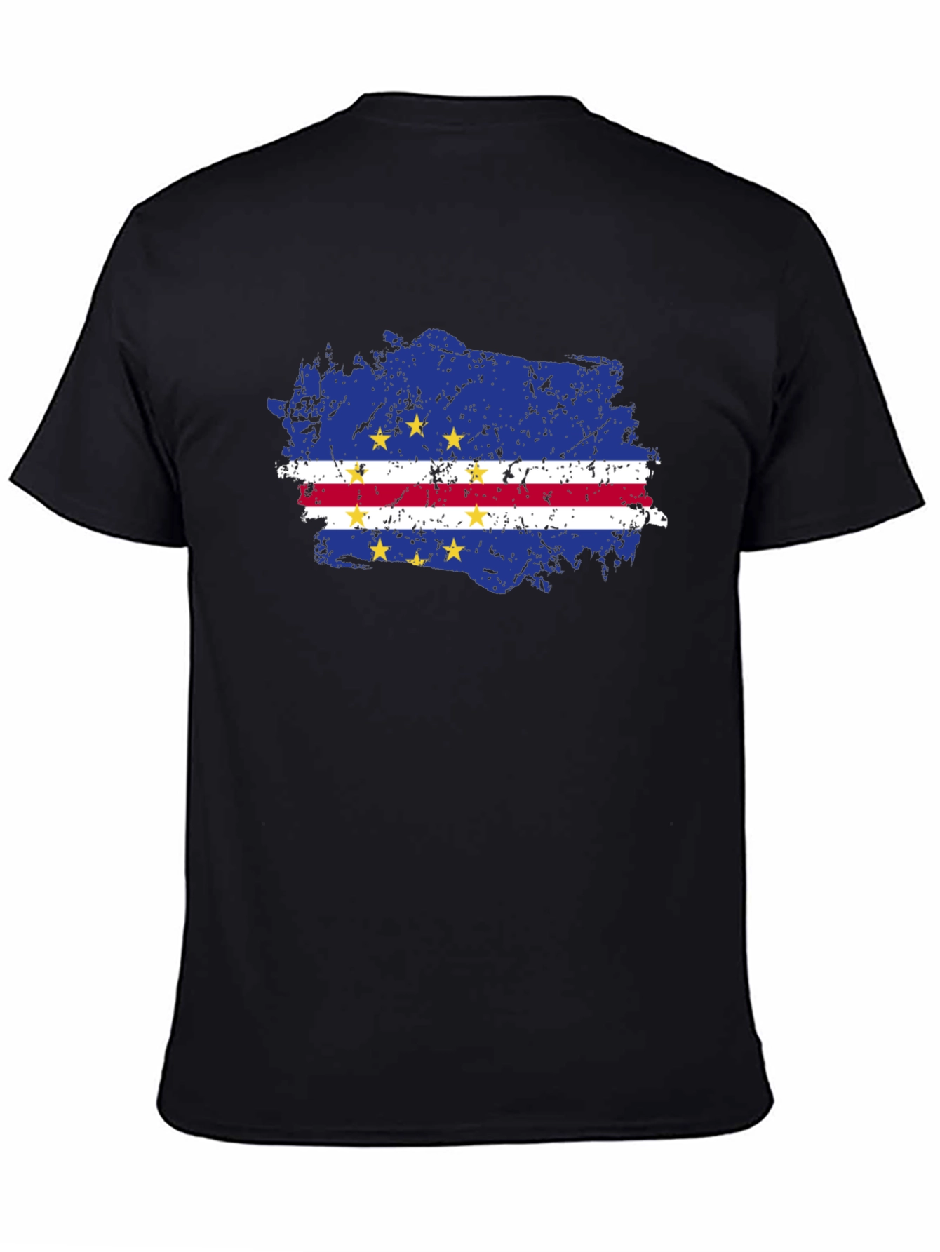Cape Verde Flag T-Shirt - Distressed Grunge Design