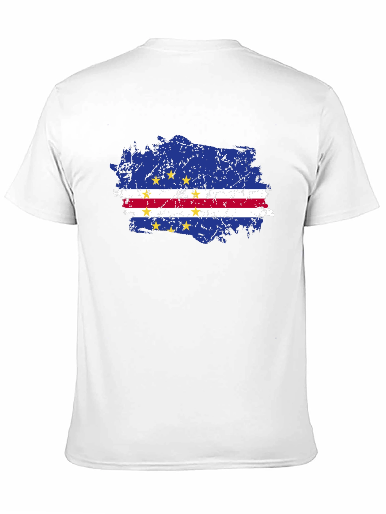 Cape Verde Flag T-Shirt - Distressed Grunge Design