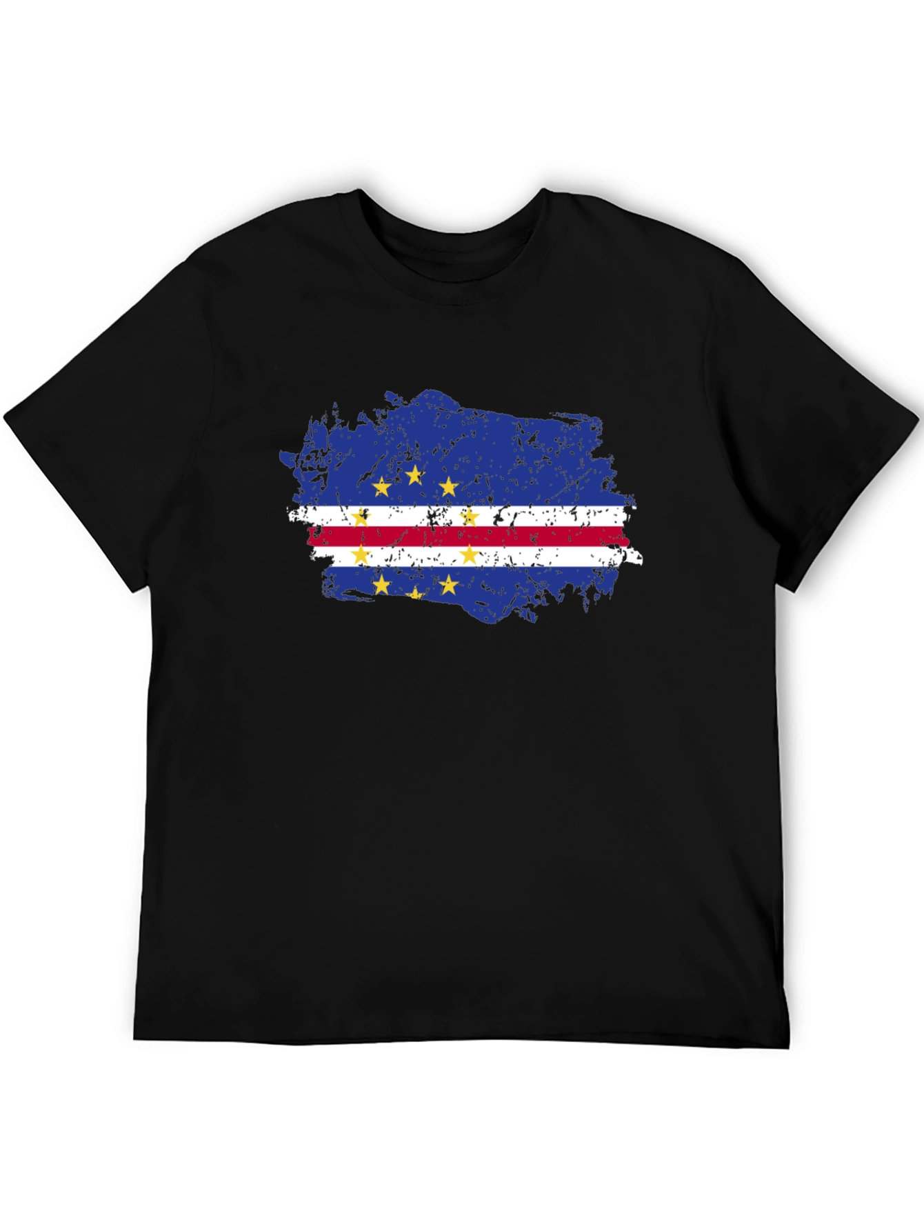 Cape Verde Flag T-Shirt - Distressed Grunge Design
