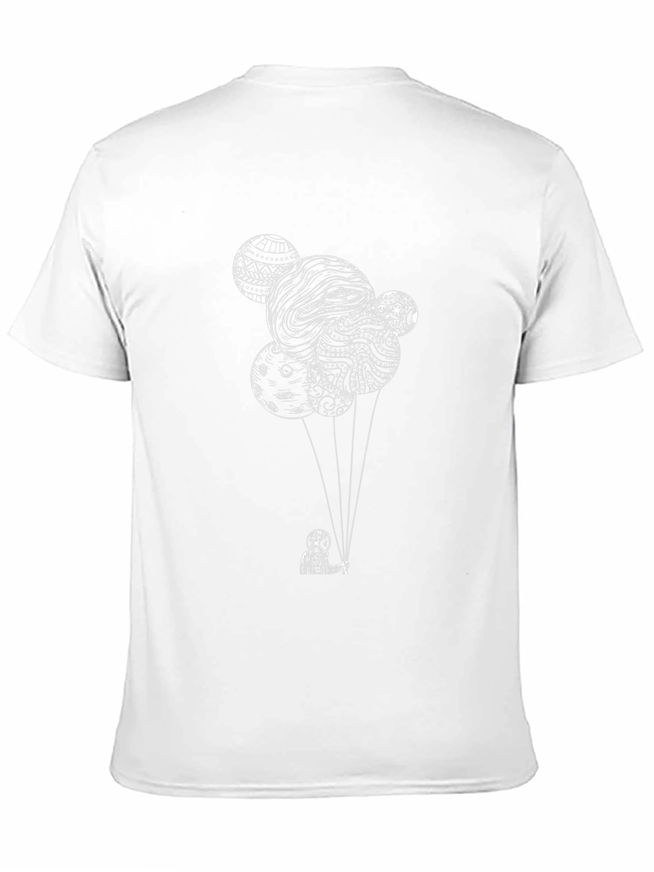 Astronaut Balloon T-Shirt - Black Cotton Tee