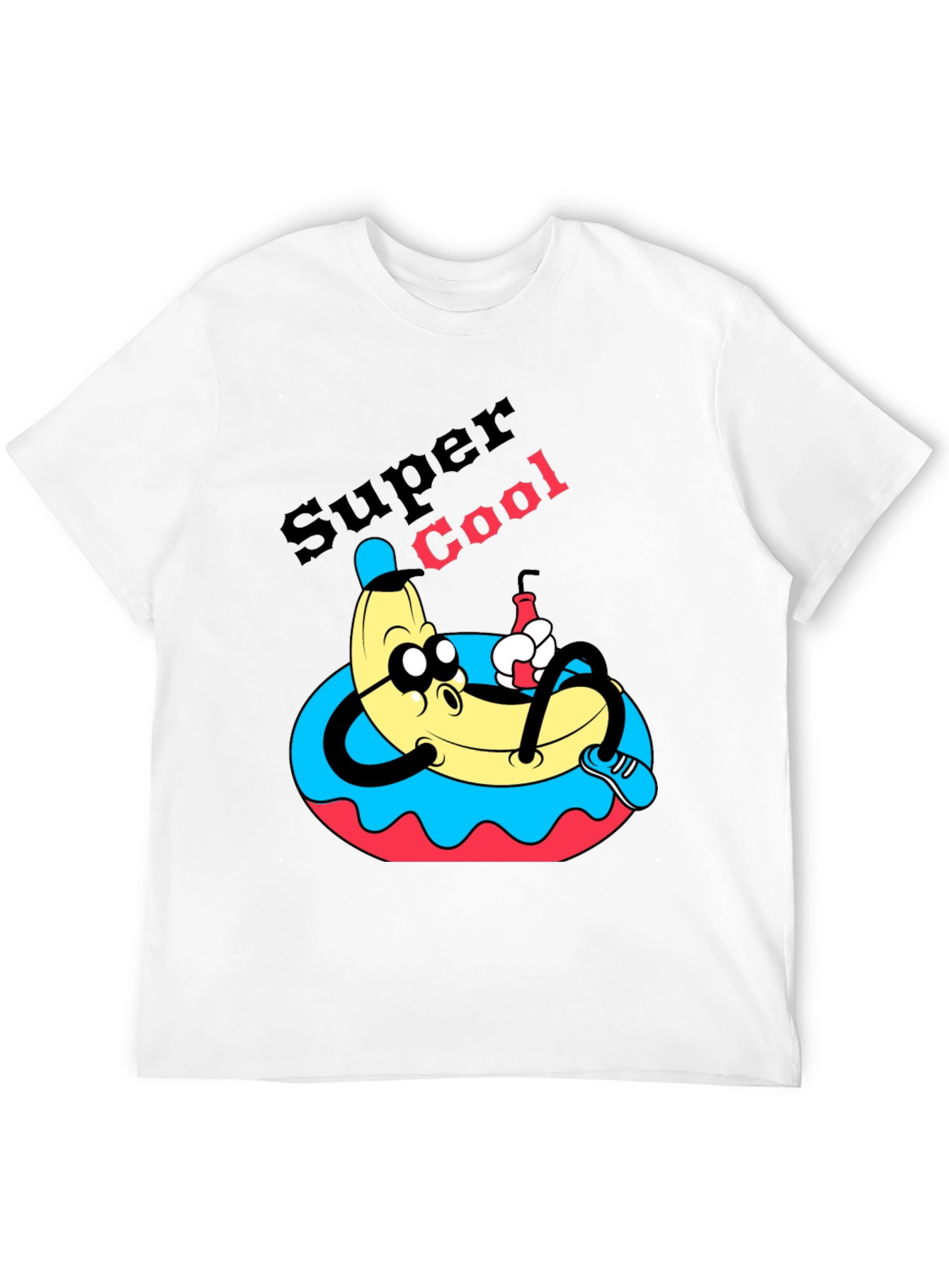 Super Cool Banana T-Shirt - Relaxed Cartoon Graphic Tee
