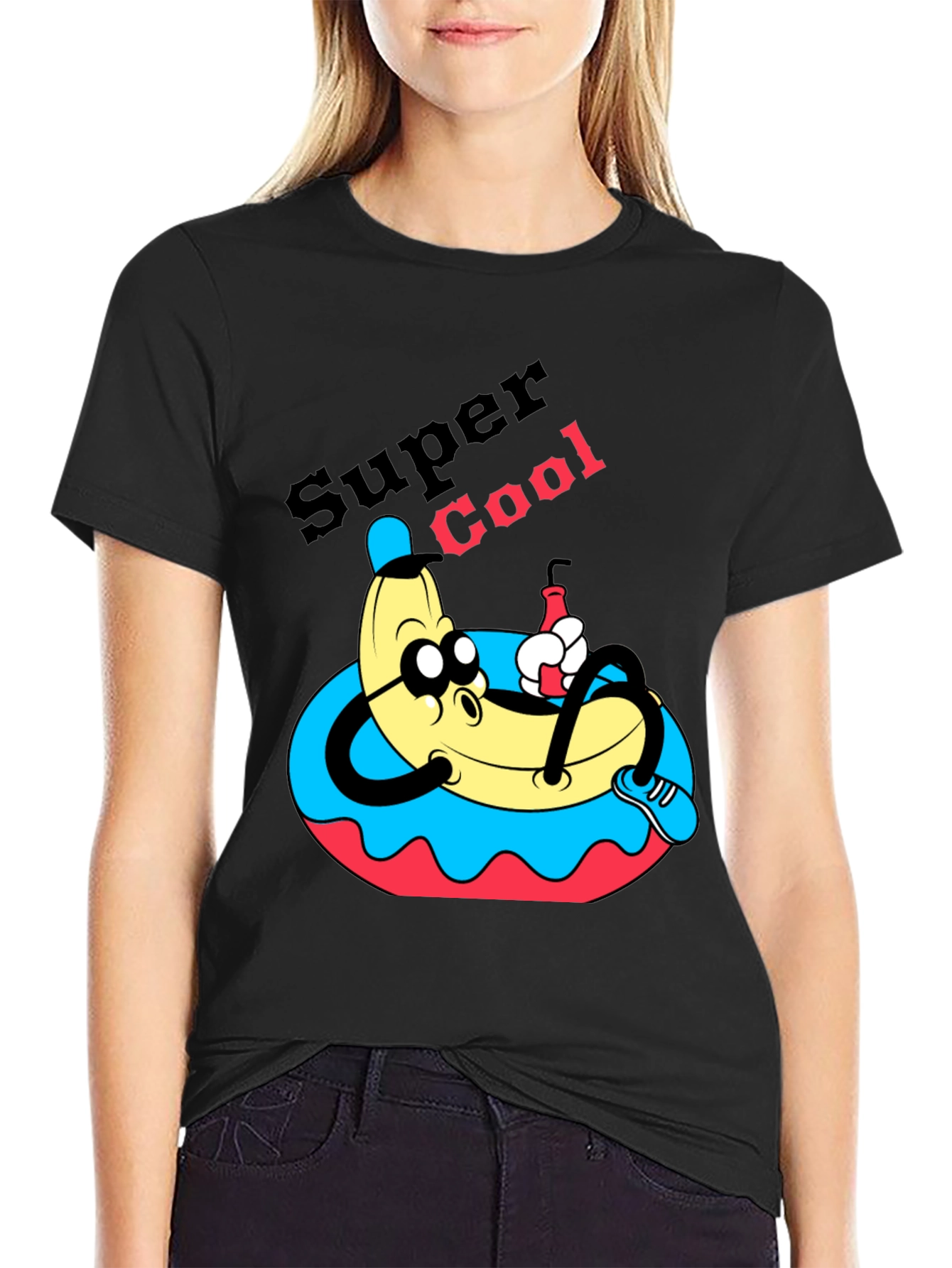 Super Cool Banana T-Shirt - Relaxed Cartoon Graphic Tee