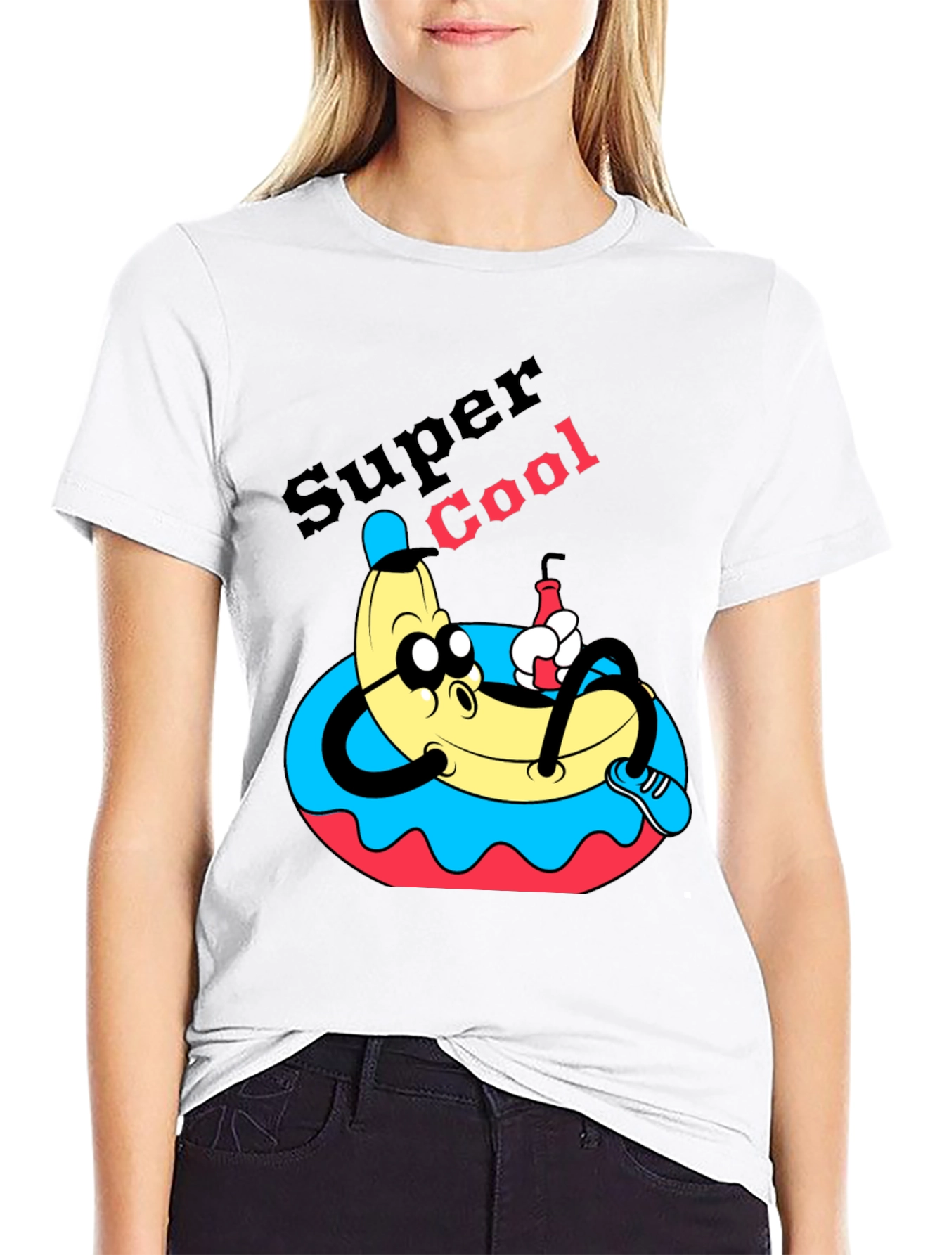 Super Cool Banana T-Shirt - Relaxed Cartoon Graphic Tee