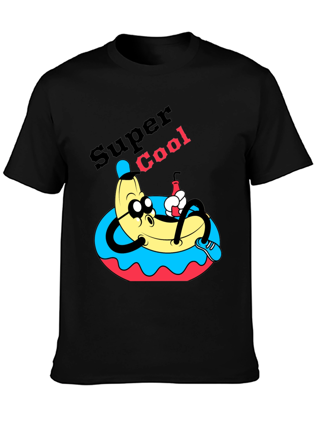 Super Cool Banana T-Shirt - Relaxed Cartoon Graphic Tee