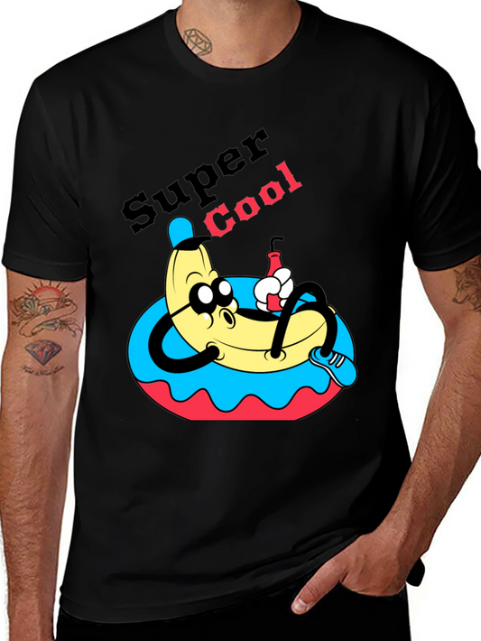 Super Cool Banana T-Shirt - Relaxed Cartoon Graphic Tee