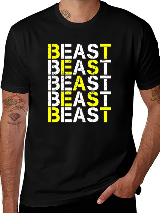Beast Graphic Print Black T-Shirt