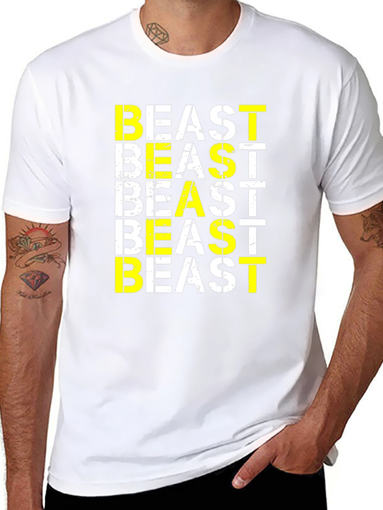 Beast Graphic Print Black T-Shirt