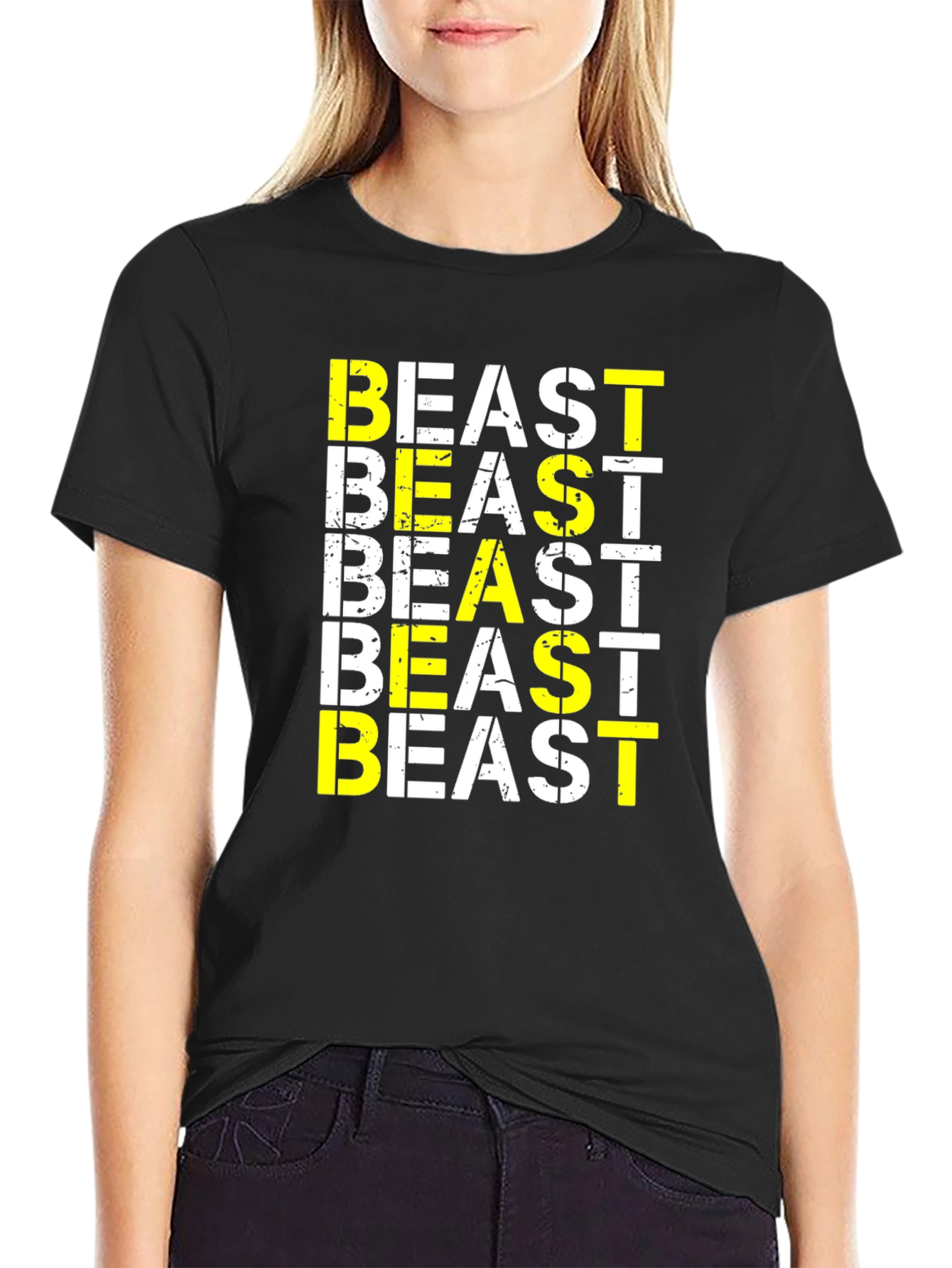 Beast Graphic Print Black T-Shirt