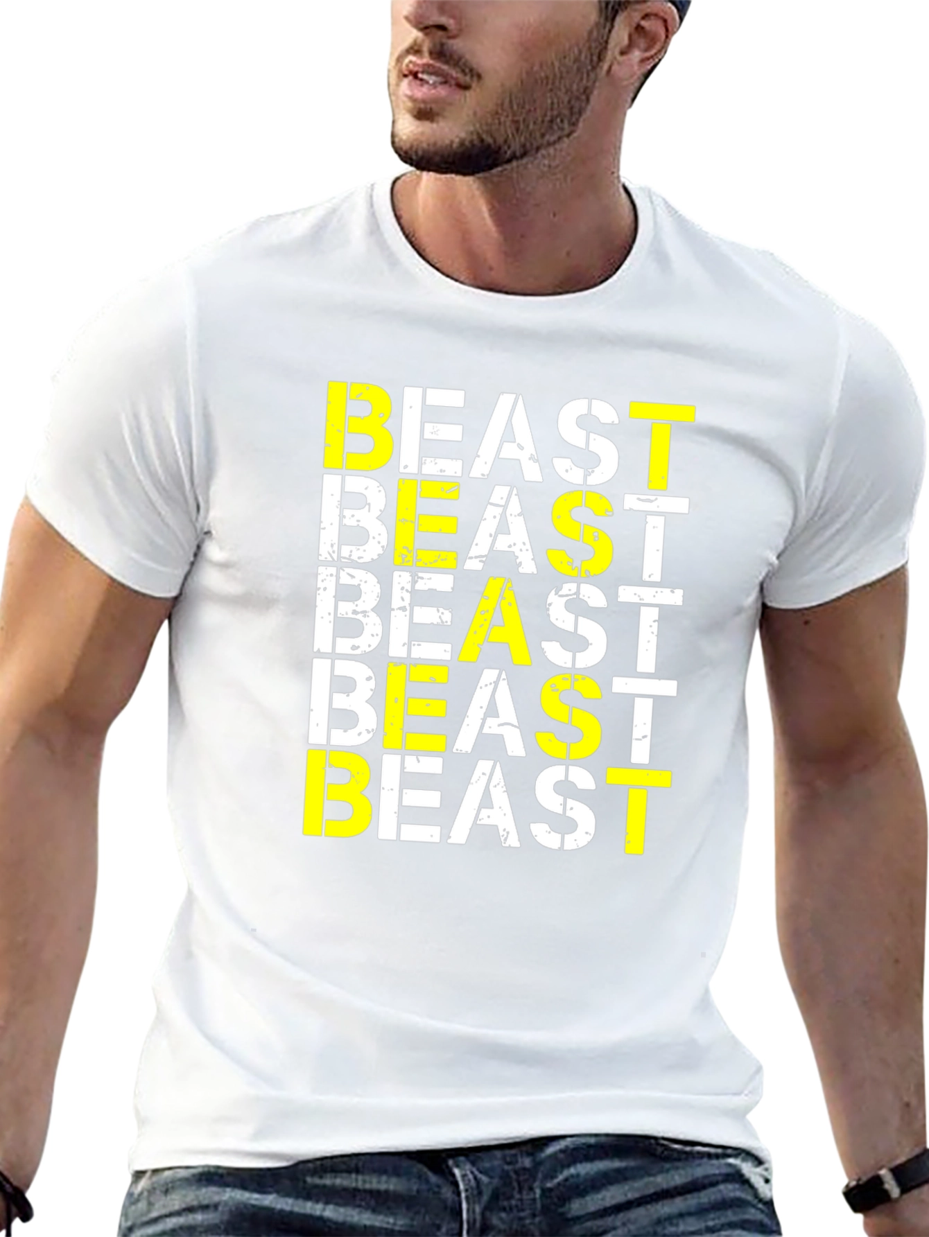 Beast Graphic Print Black T-Shirt