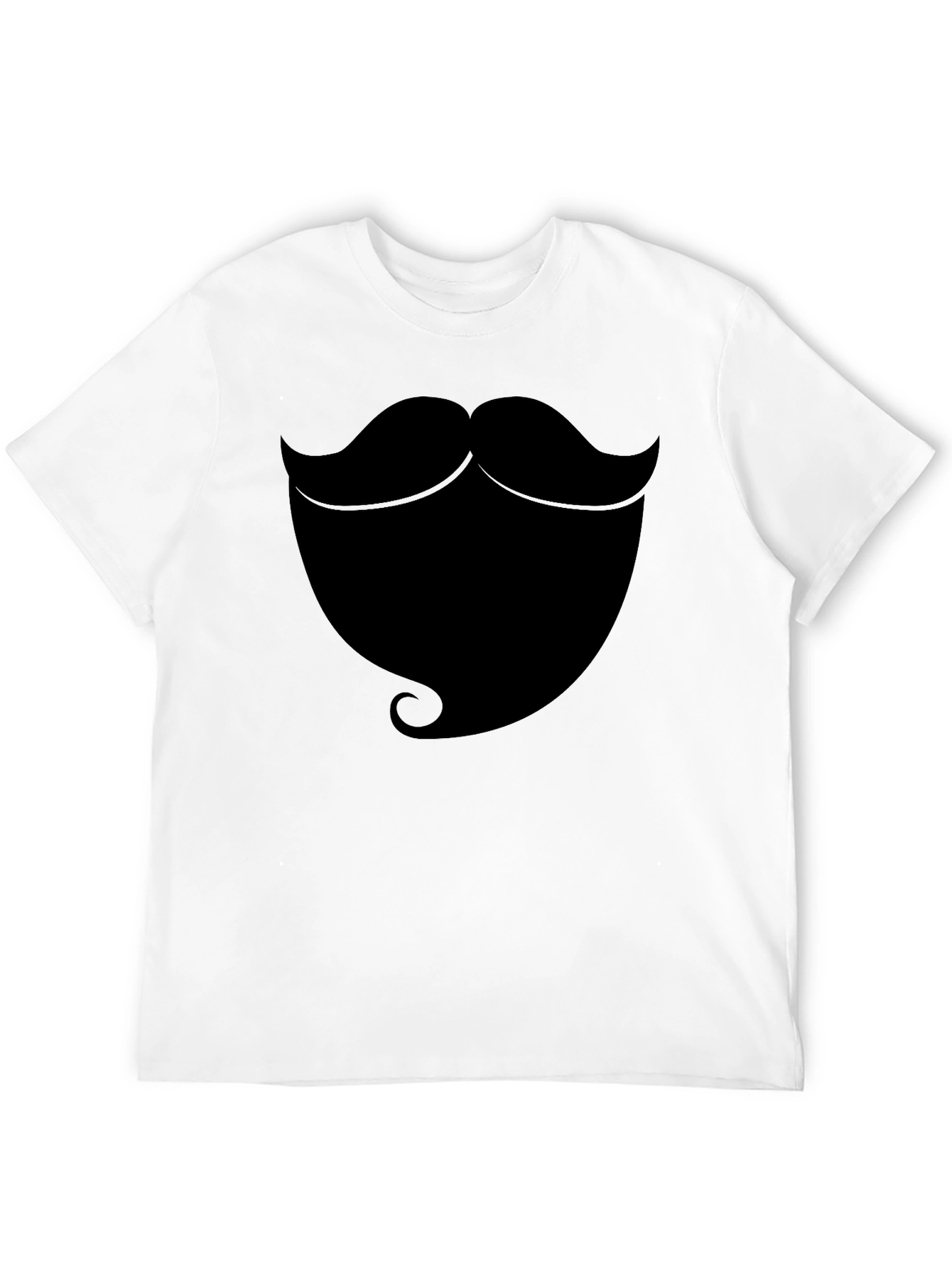 Beard Graphic T-Shirt - Black Casual Tee