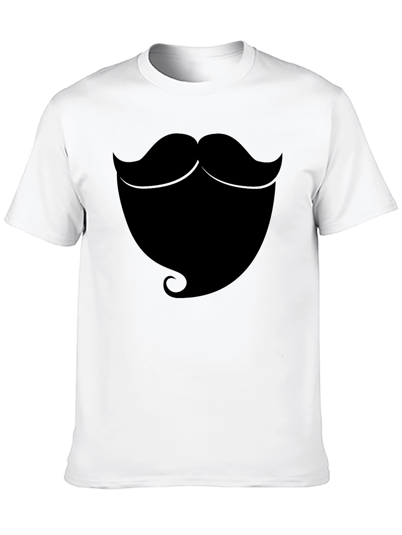 Beard Graphic T-Shirt - Black Casual Tee