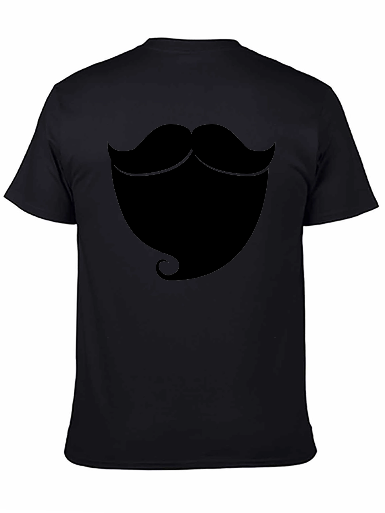 Beard Graphic T-Shirt - Black Casual Tee