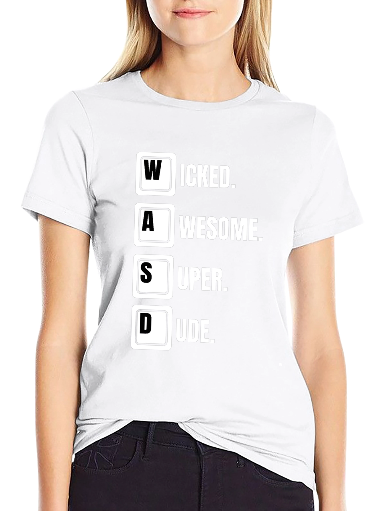 WASD Gamer T-Shirt - Wicked Awesome Super Dude