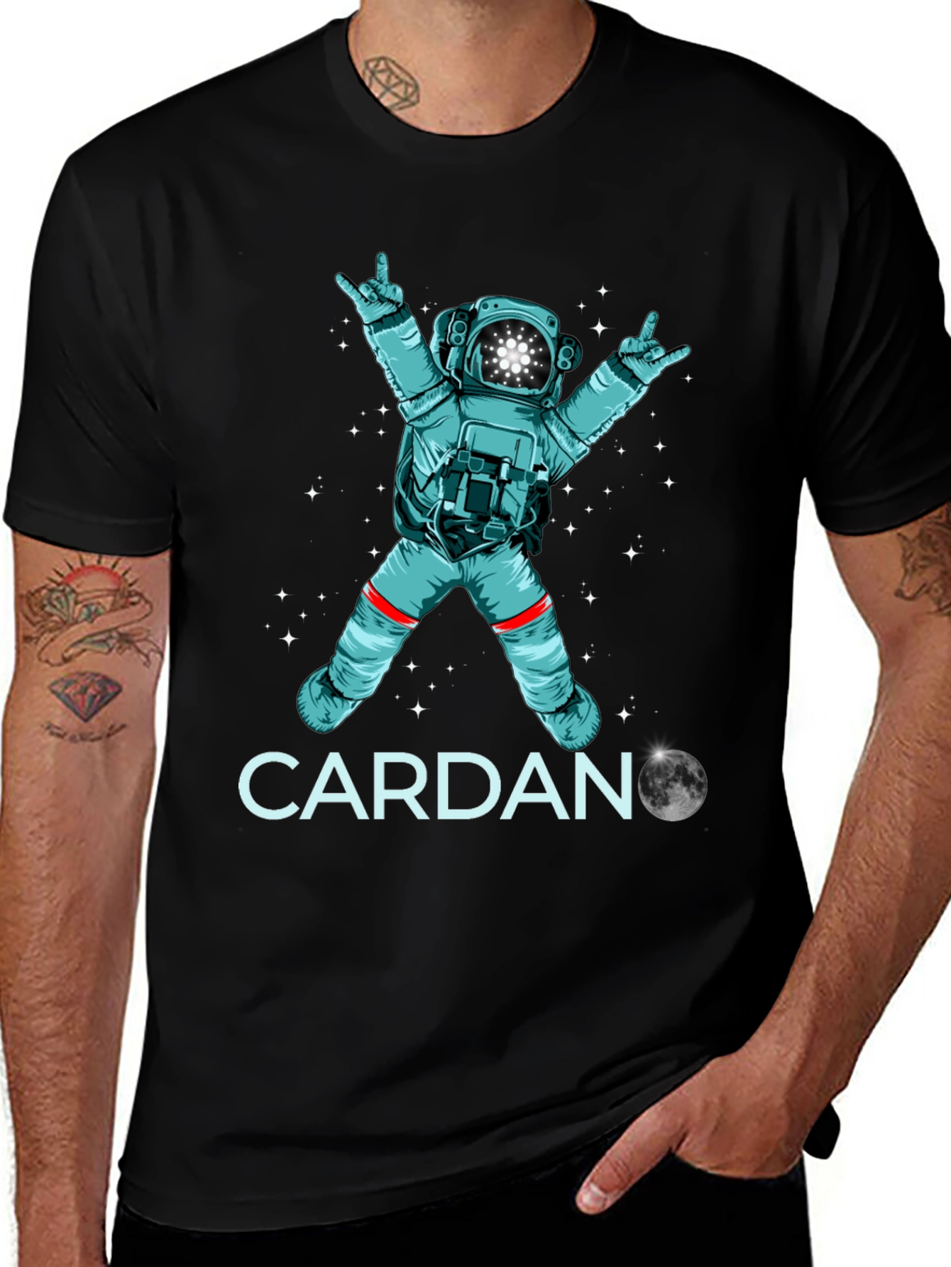Cardano Astronaut Rocking T-Shirt