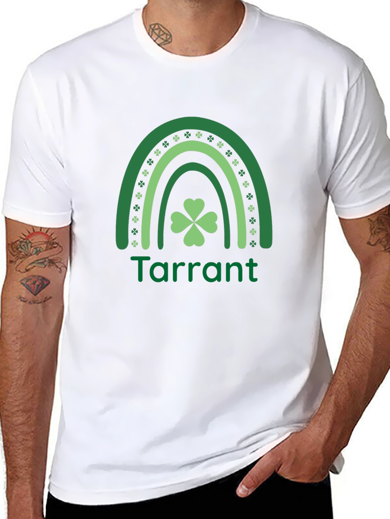 St. Patricks Day Tarrant Shamrock Rainbow T-Shirt