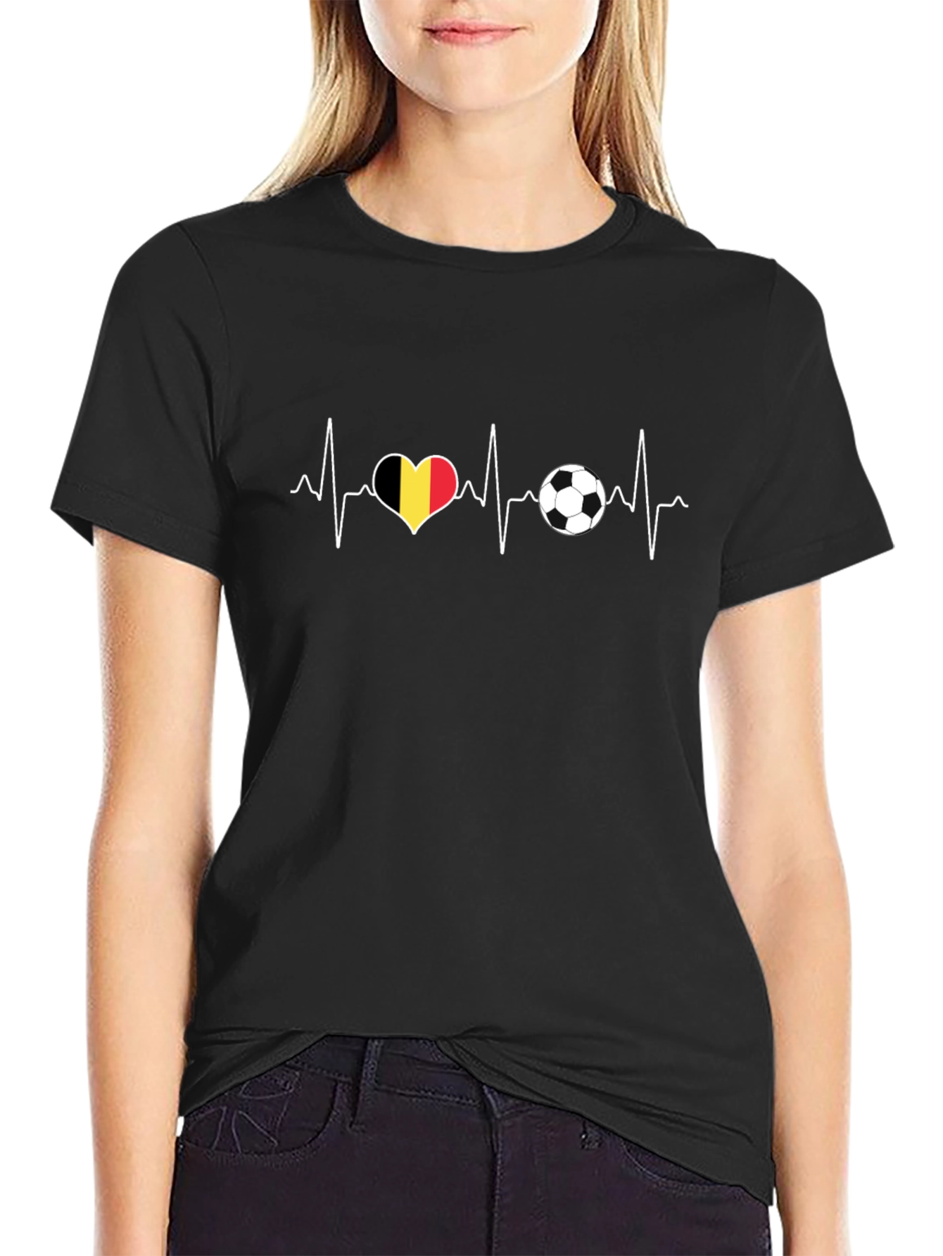 Belgium Soccer Heartbeat T-Shirt