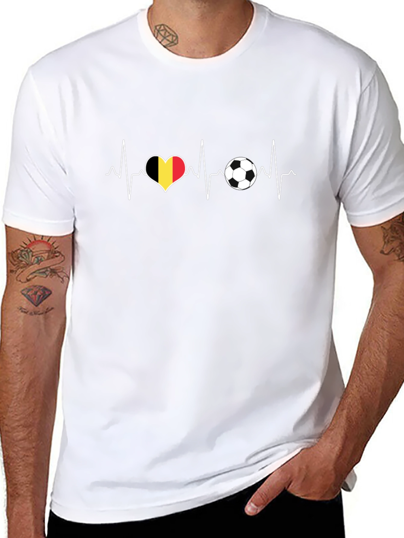 Belgium Soccer Heartbeat T-Shirt