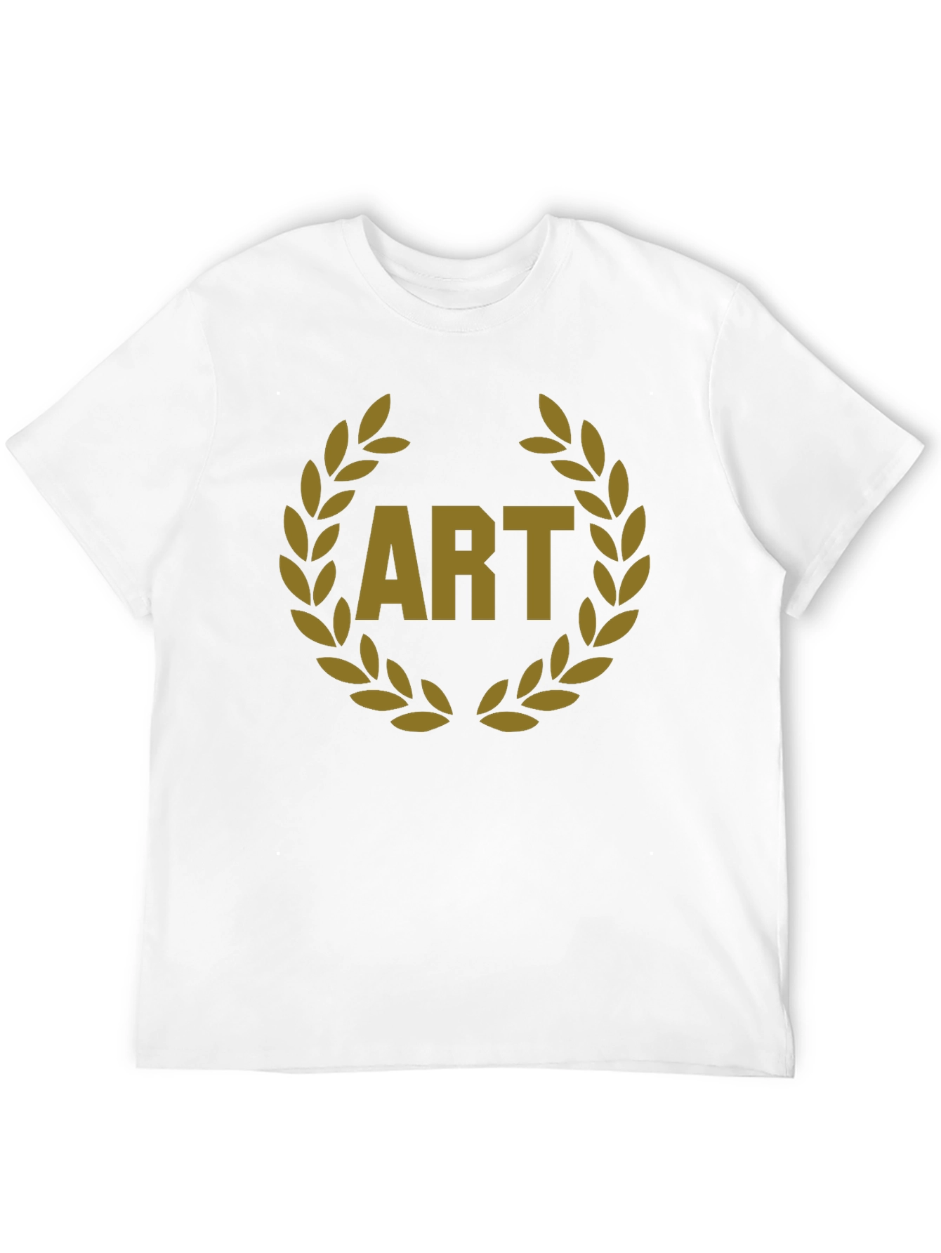 Art Laurel Wreath Graphic Tee - Black Cotton T-Shirt