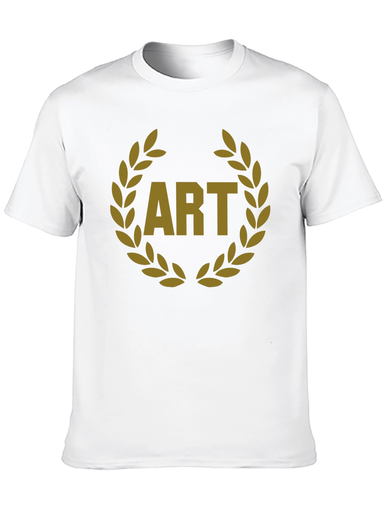 Art Laurel Wreath Graphic Tee - Black Cotton T-Shirt
