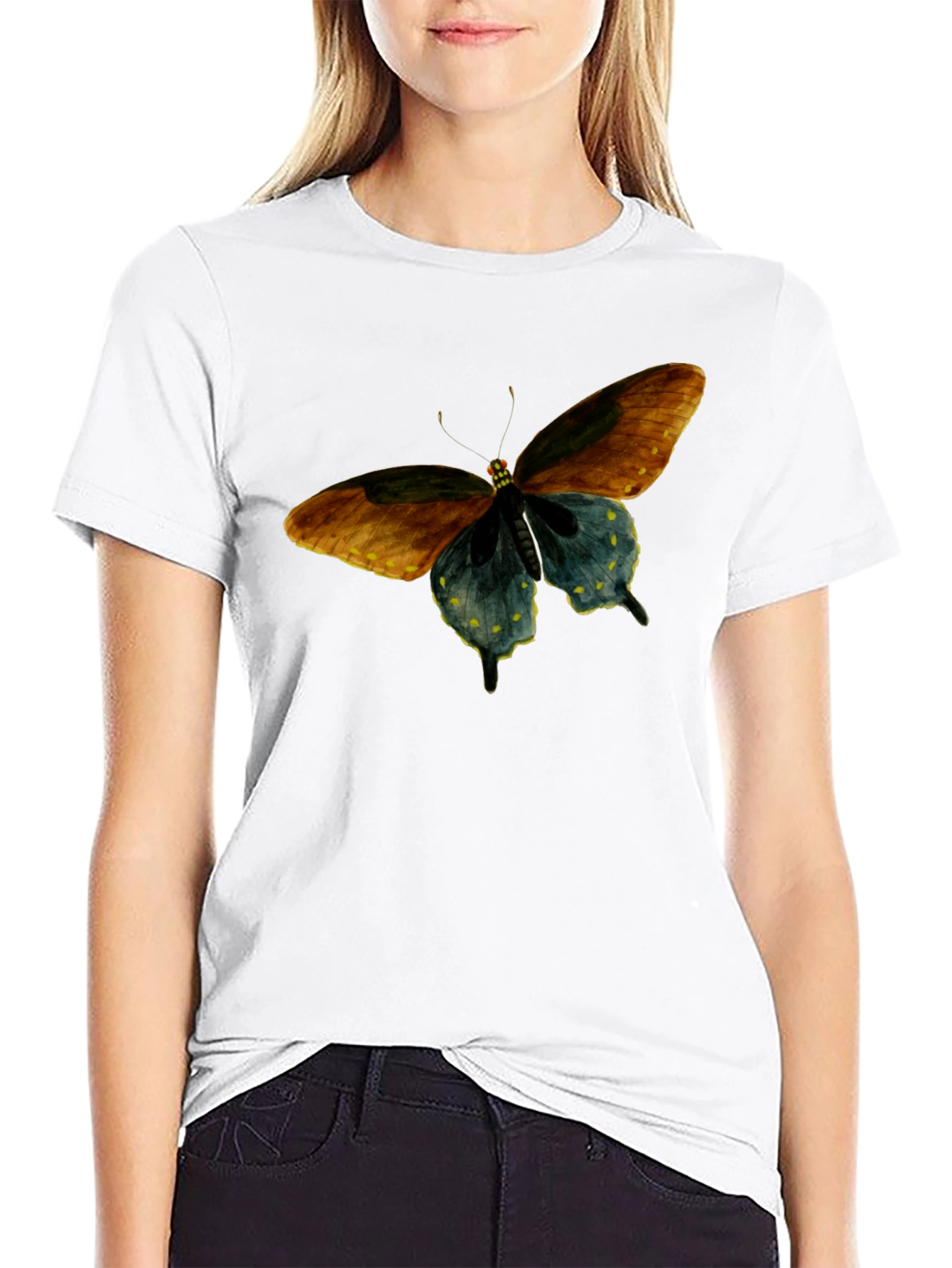 Butterfly Graphic Black Tee