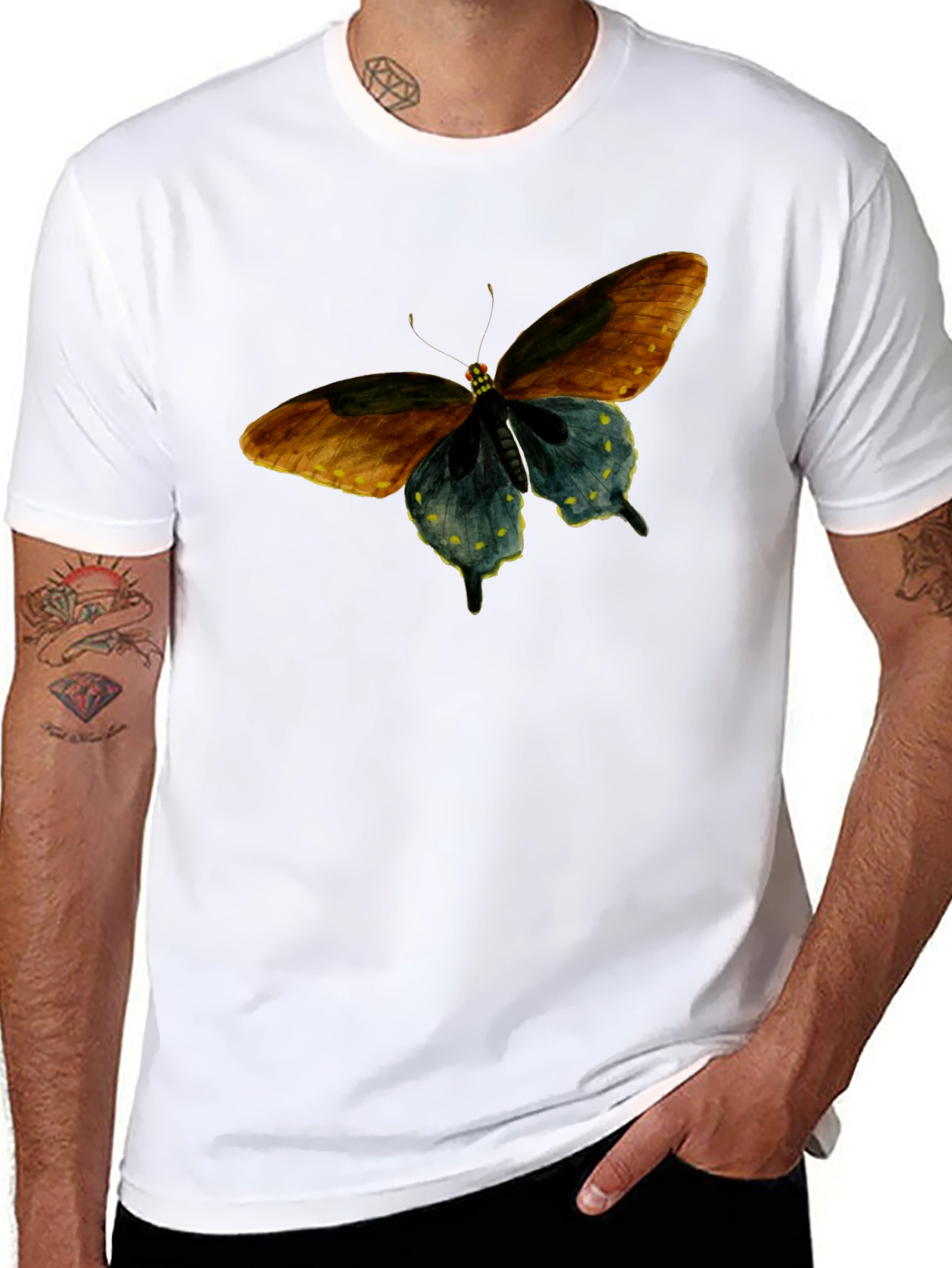 Butterfly Graphic Black Tee