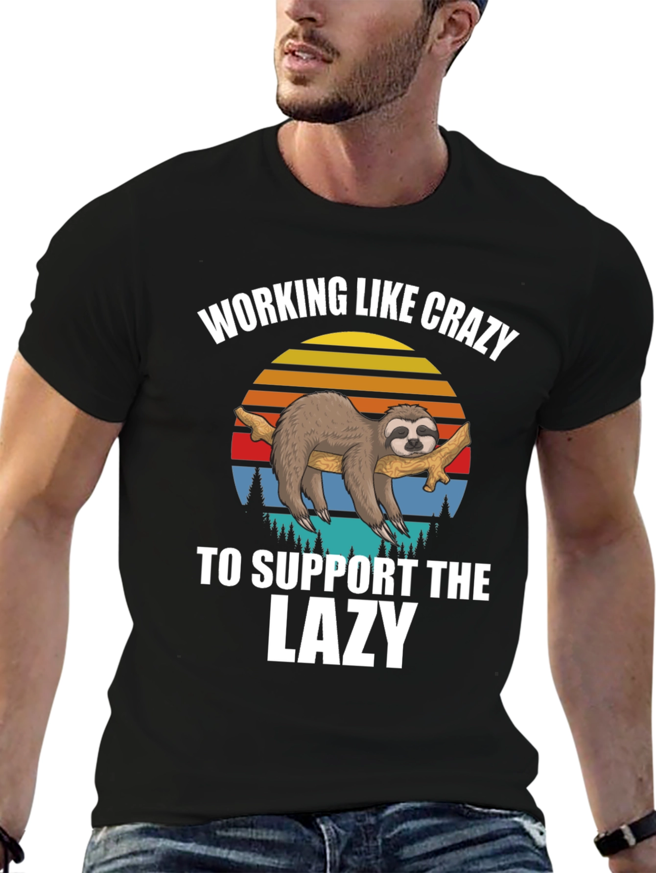 Working Like Crazy Sloth T-Shirt