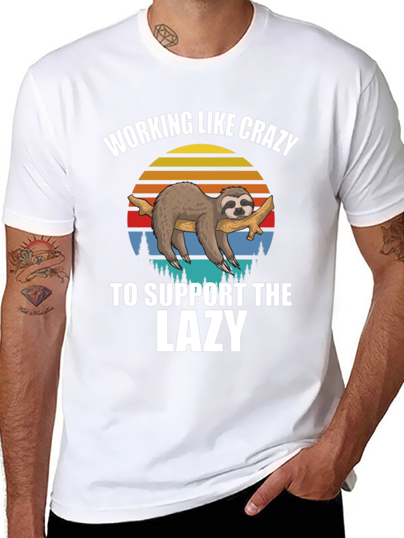 Working Like Crazy Sloth T-Shirt