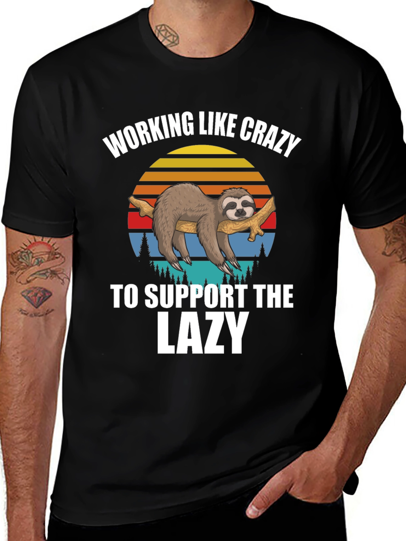 Working Like Crazy Sloth T-Shirt