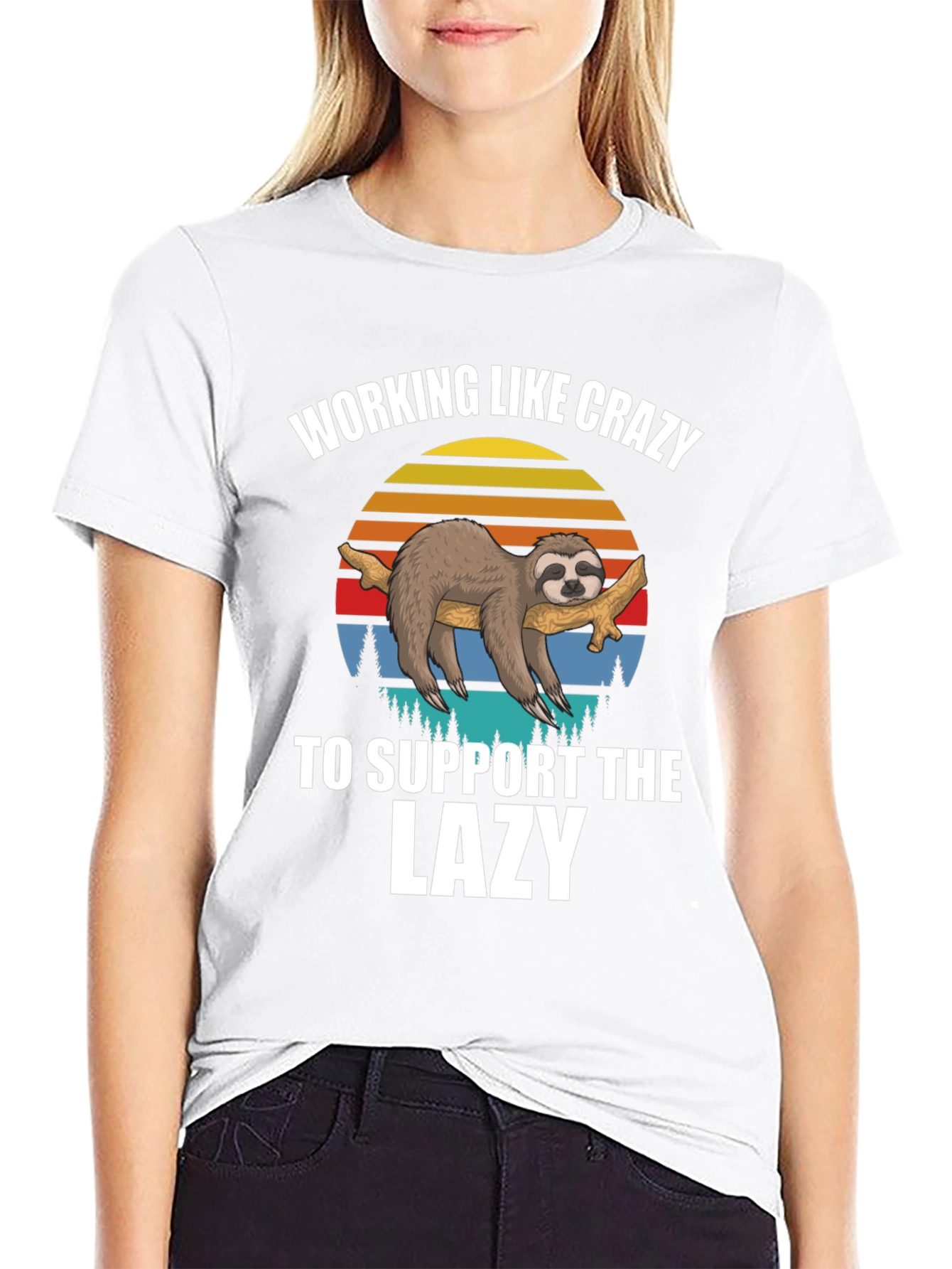 Working Like Crazy Sloth T-Shirt